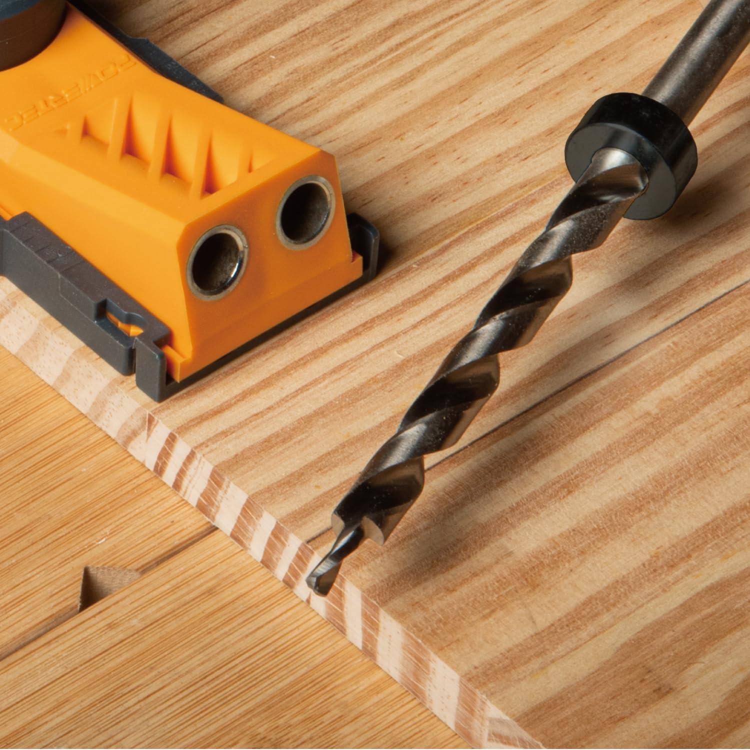 Kit Plantilla Agujeros Pocket POWERTEC + Broca 1/4" (0.64 cm)