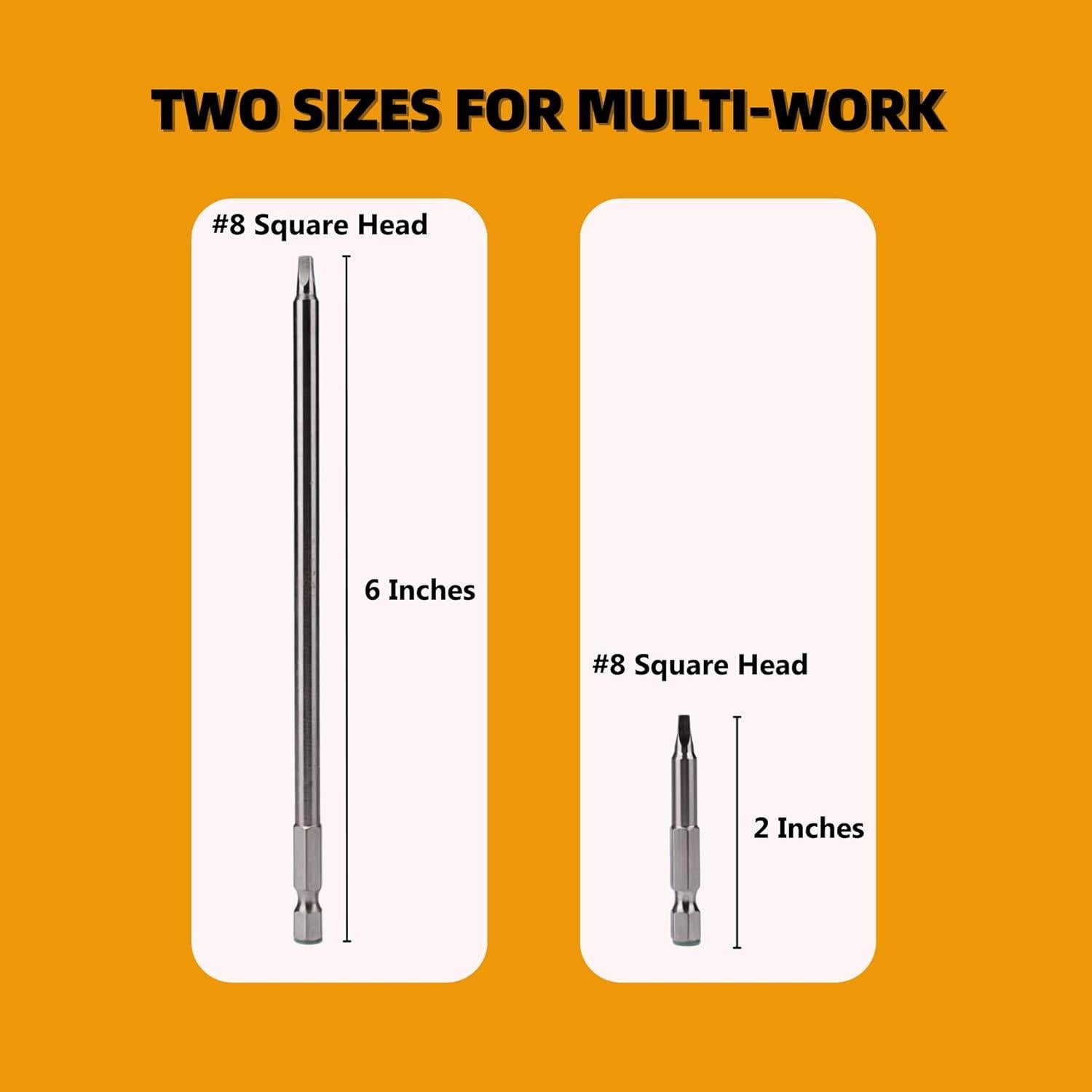 Conjunto de Brocas Cuadradas YaaYii 2" y 6" para Carpintería