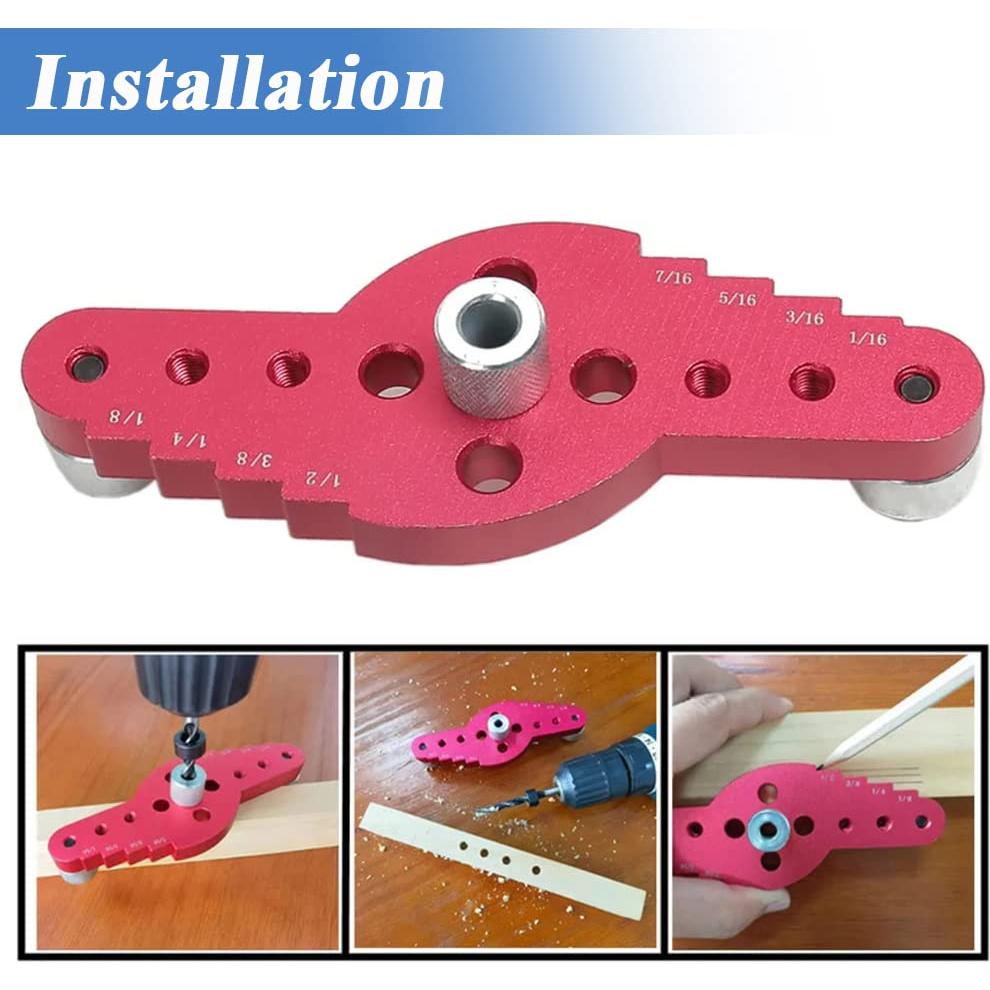 5 Piezas Posicionador de Perforación Eyech de Aluminio 2 en 1