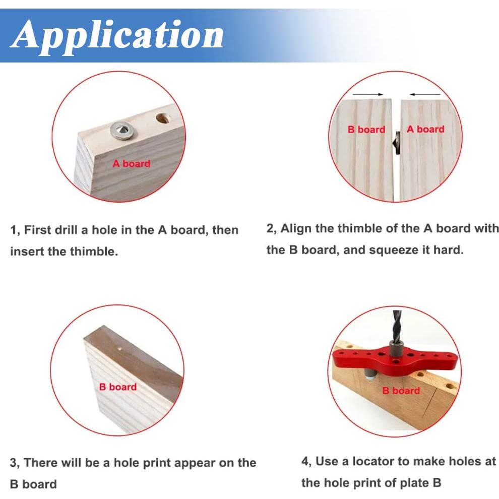5 Piezas Posicionador de Perforación Eyech de Aluminio 2 en 1
