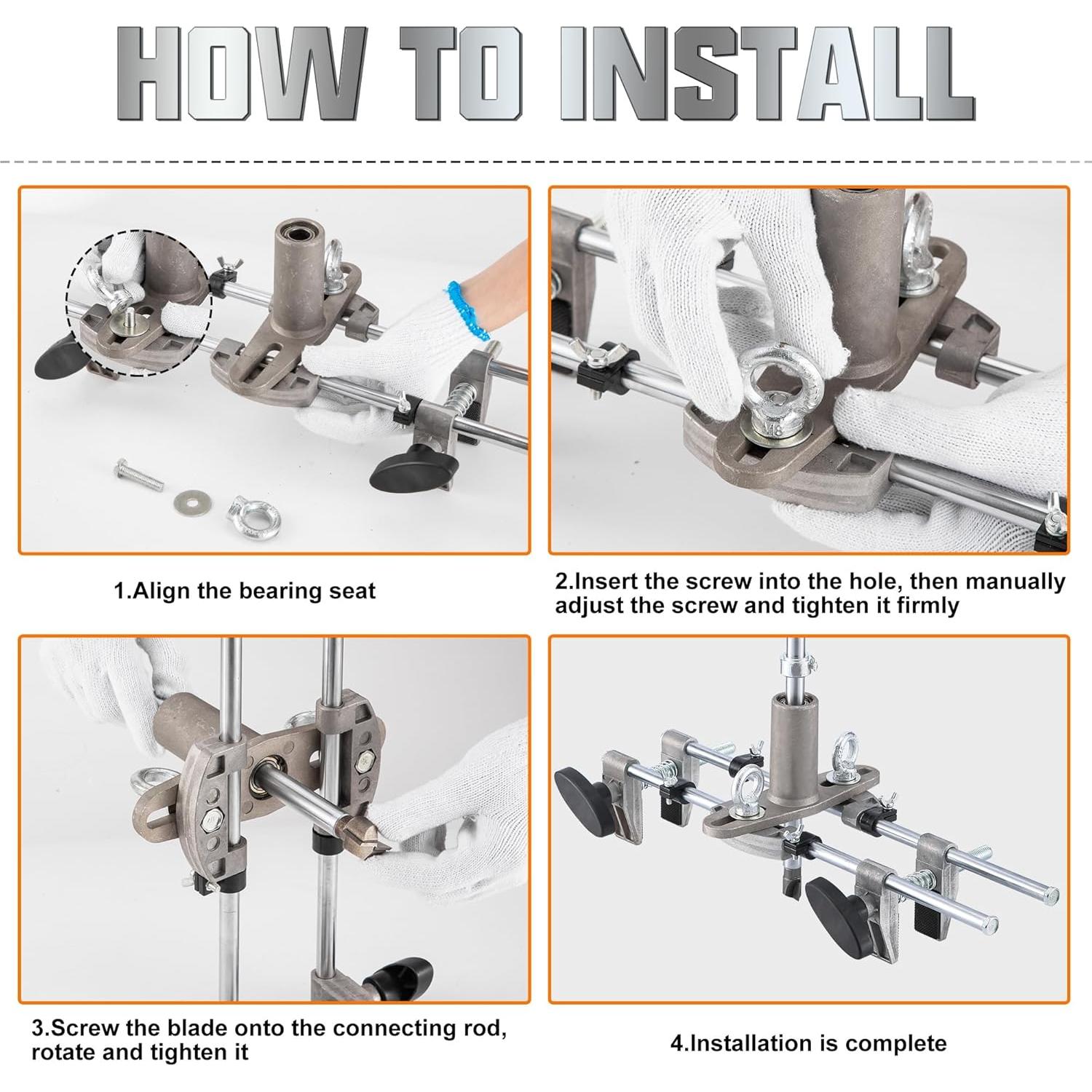 Kit de Mortajado de Cerradura de Puerta Aigreat 3 Cortadores