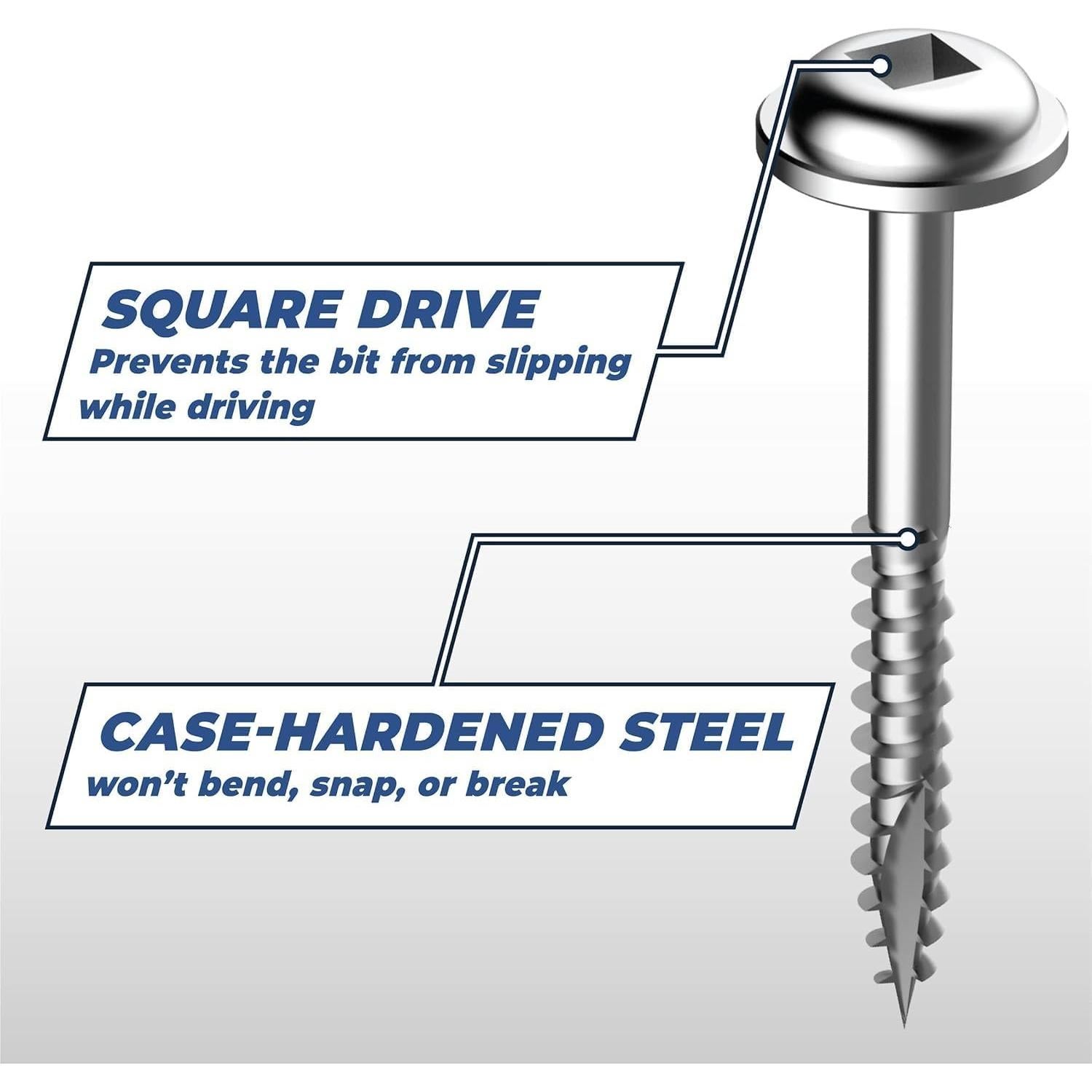 Tornillos Kreg SML-F125-100 1-1/4" Zinc Rosca Fina 100u