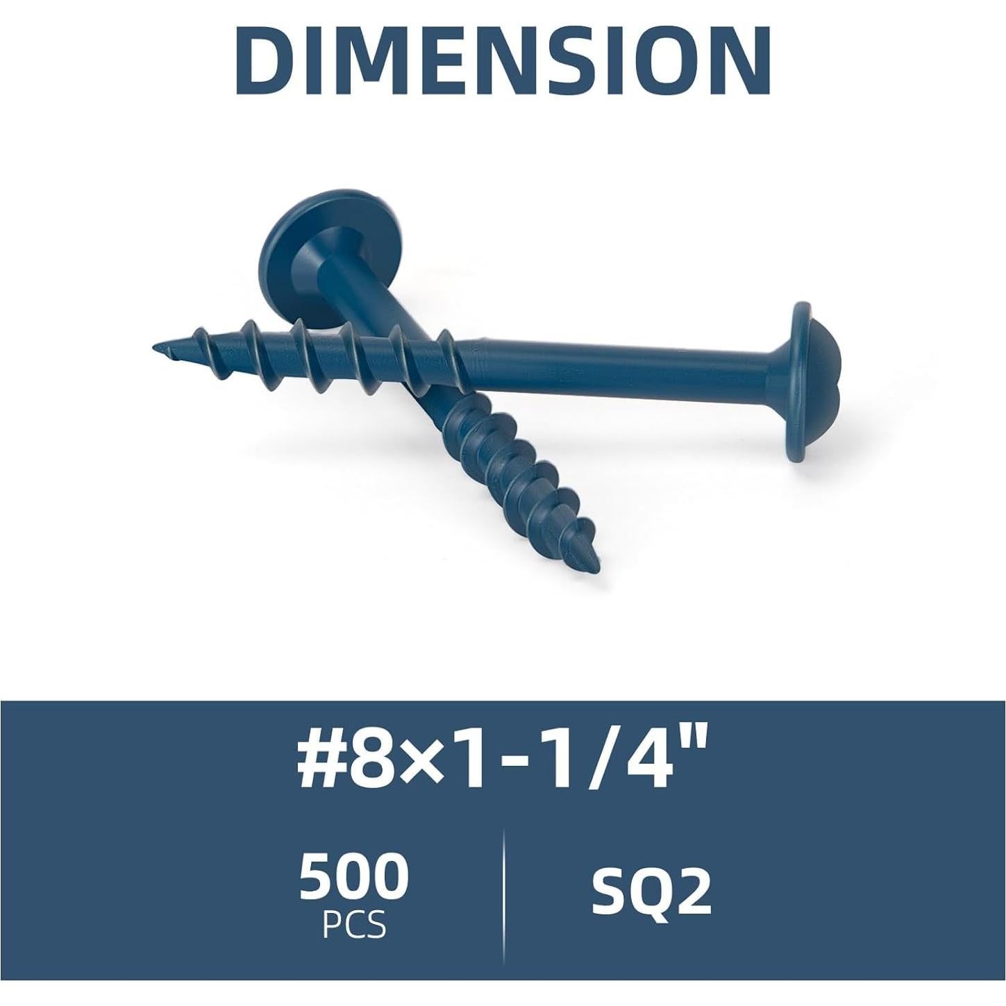 Tornillos de Agujero de Bolsillo WELLOCKS #8x32mm 500PCS Azul