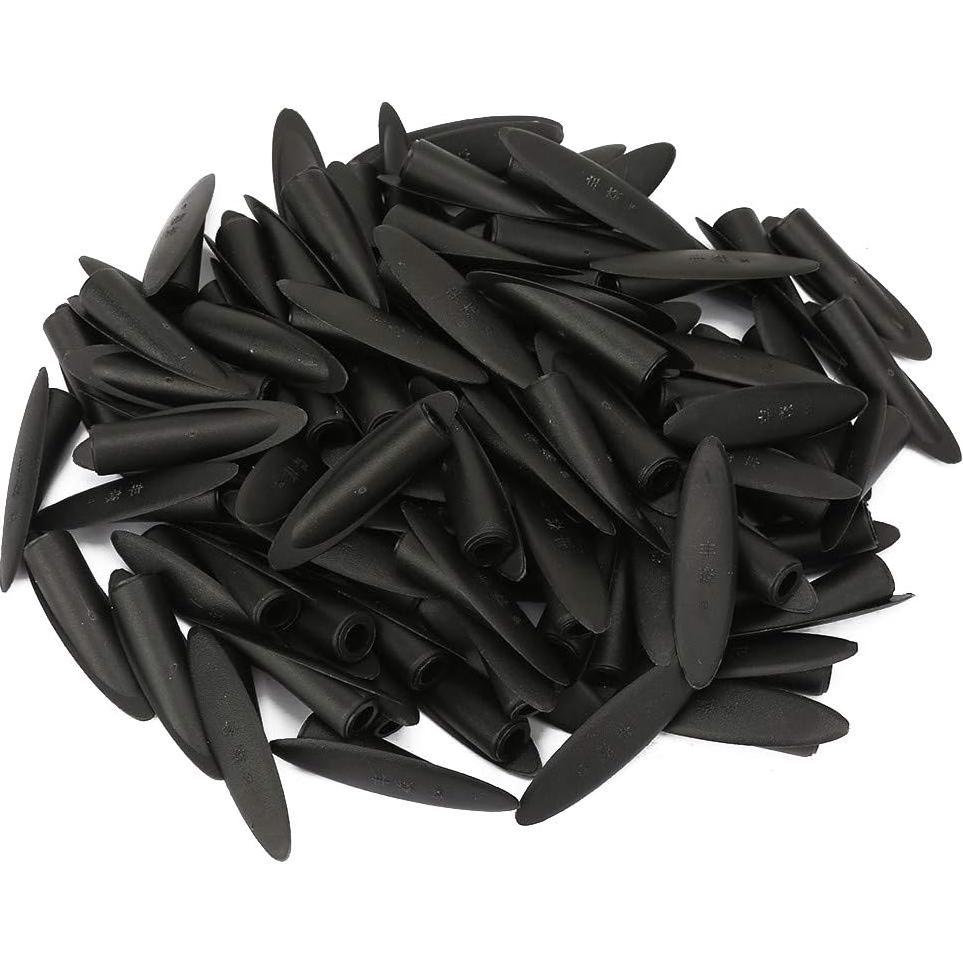 100 Tapones de Agujeros Oblicuos Hyuduo 9.5mm Plástico Negro
