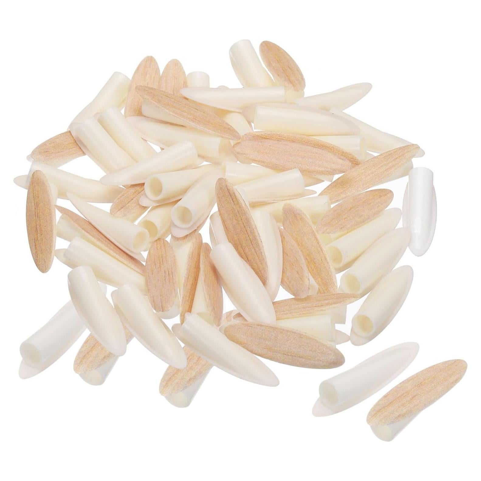 Tapones de Agujeros de Plástico MECCANIXITY 9mm Amarillo Blanco 100pcs