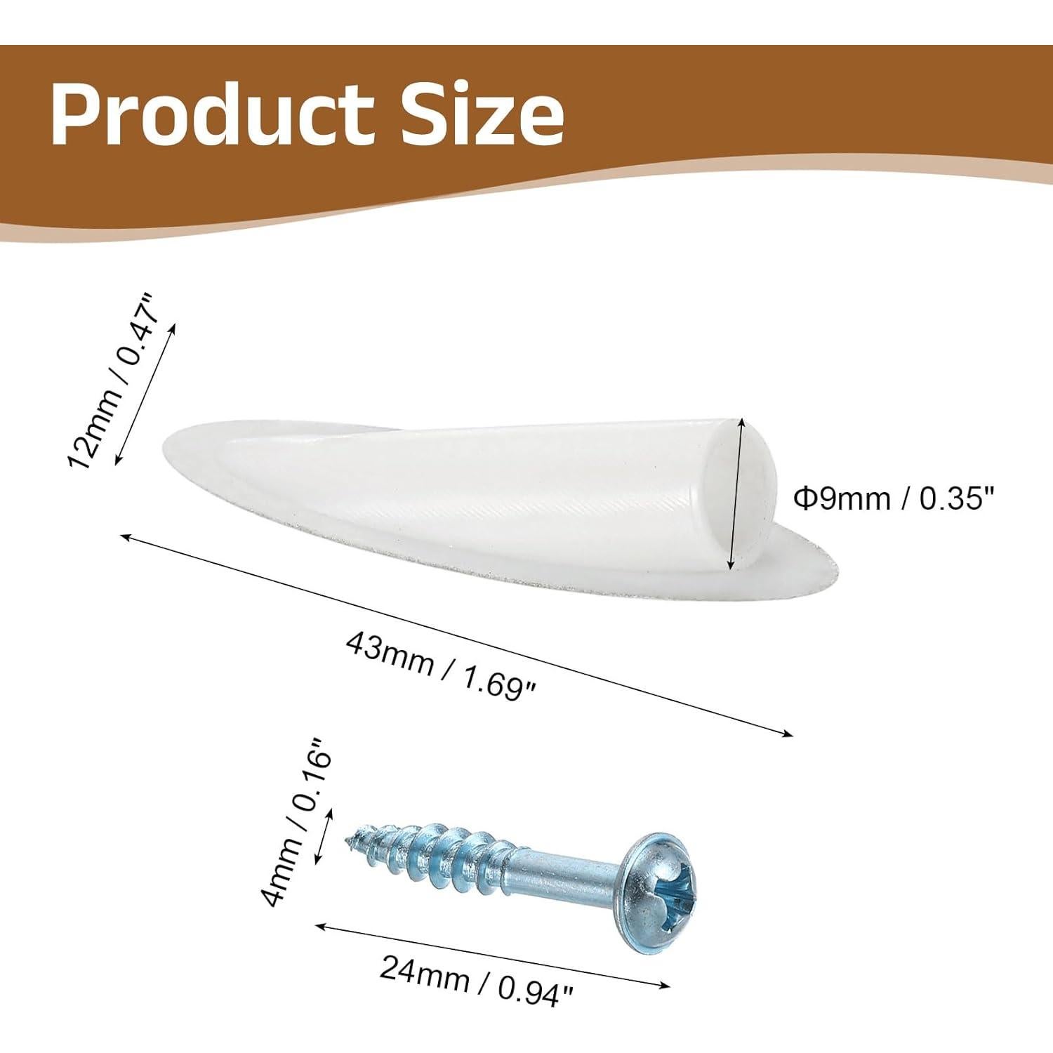 100 Tapones de Agujeros de Plástico uxcell 9mm con Tornillos