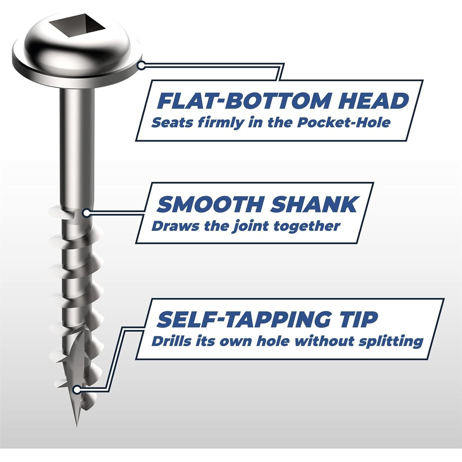 Tornillos de Agujero de Bolsillo Kreg SML-C125-500 Zinc 1.25"