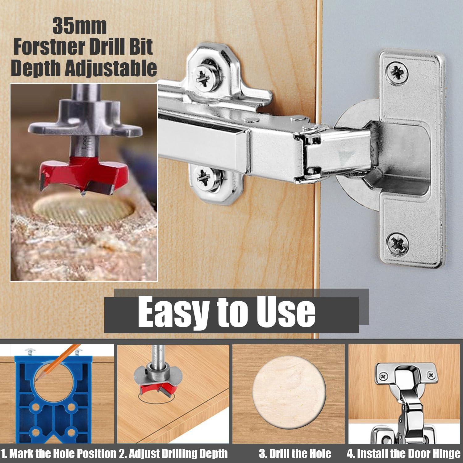 Kit de Plantilla para Bisagra Oculta Yakamoz 35mm con Broca Forstner