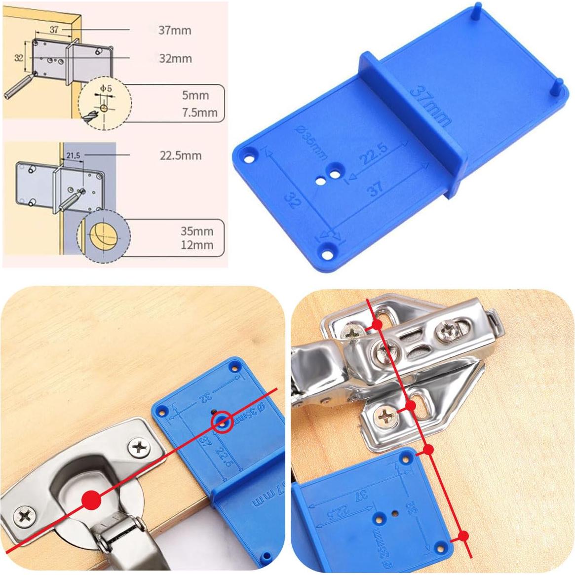 Kit de Plantilla para Bisagra Oculta Yakamoz 35mm con Broca Forstner