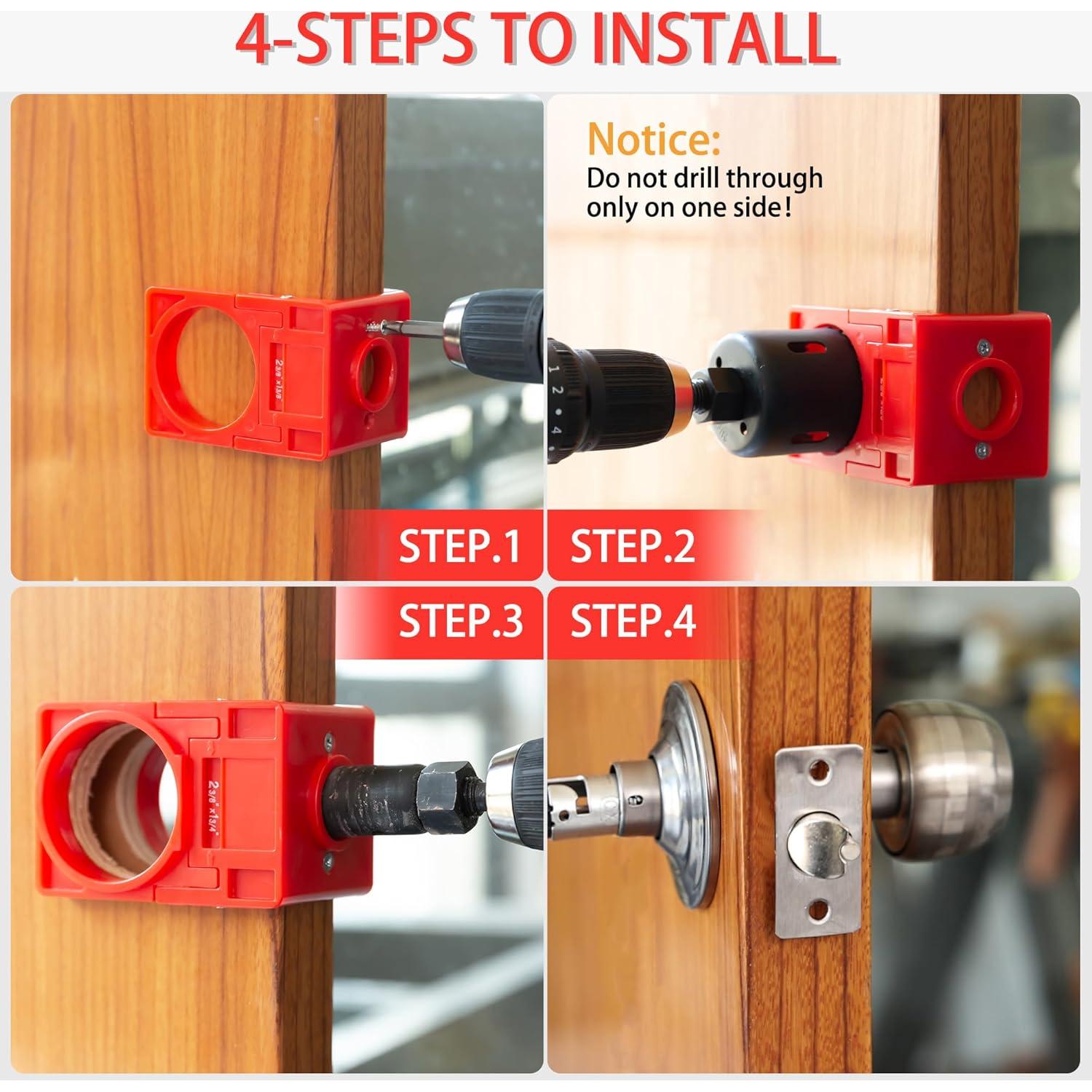 Kit de Instalación de Cerraduras RMXANL con Brocas y Plantilla
