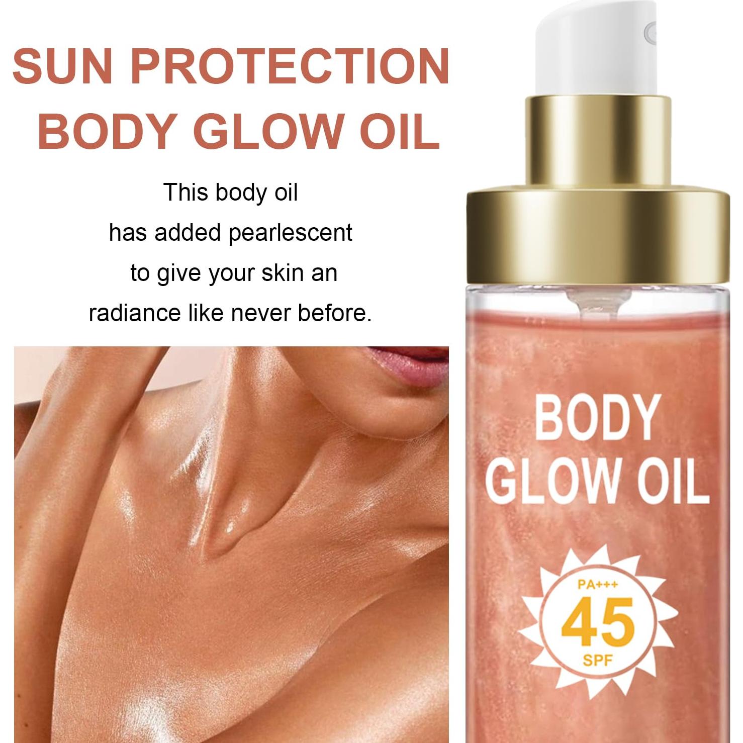 Aceite Brillante Corporal GADMLURY SPF 45 110 ml Rosa