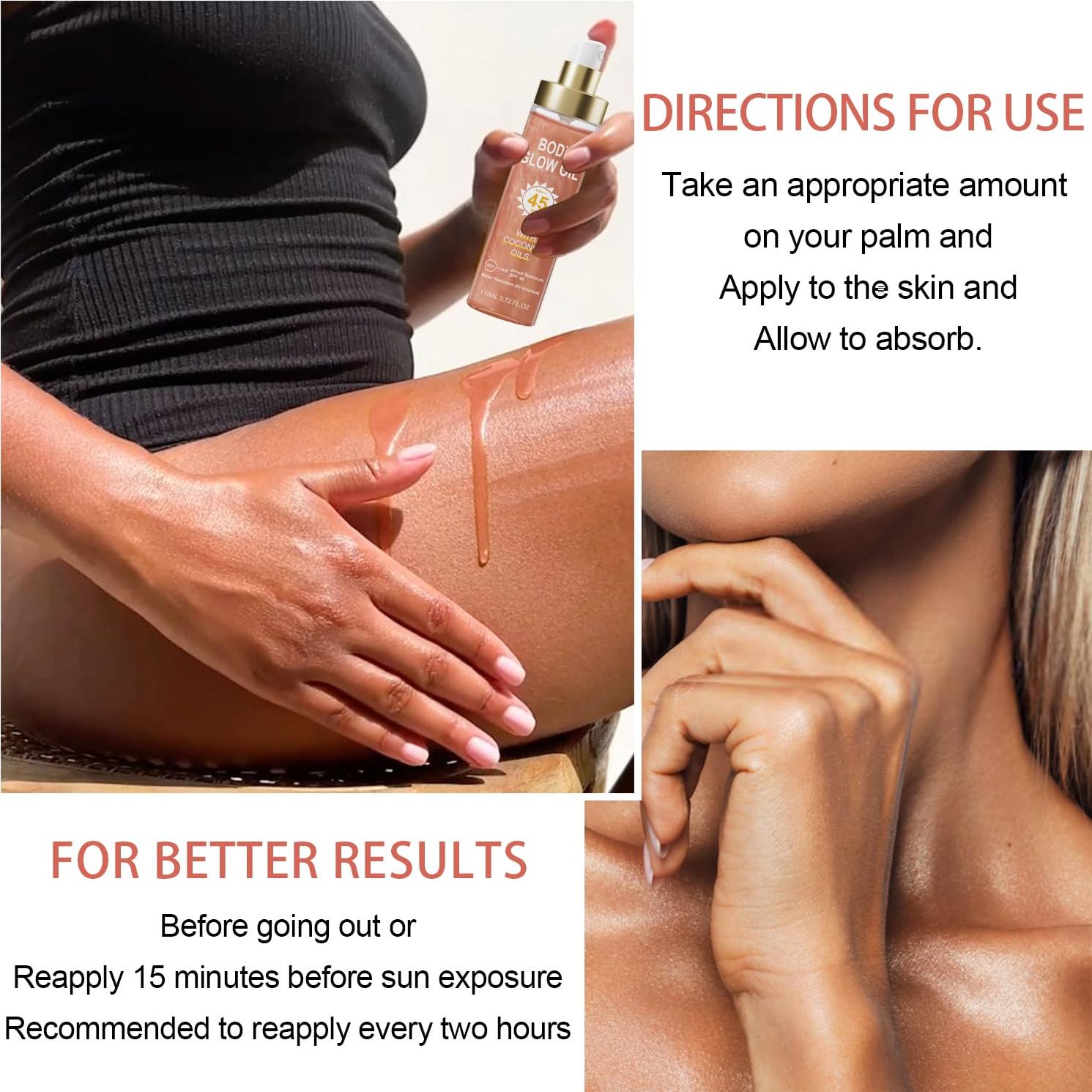 Aceite Brillante Corporal GADMLURY SPF 45 110 ml Rosa