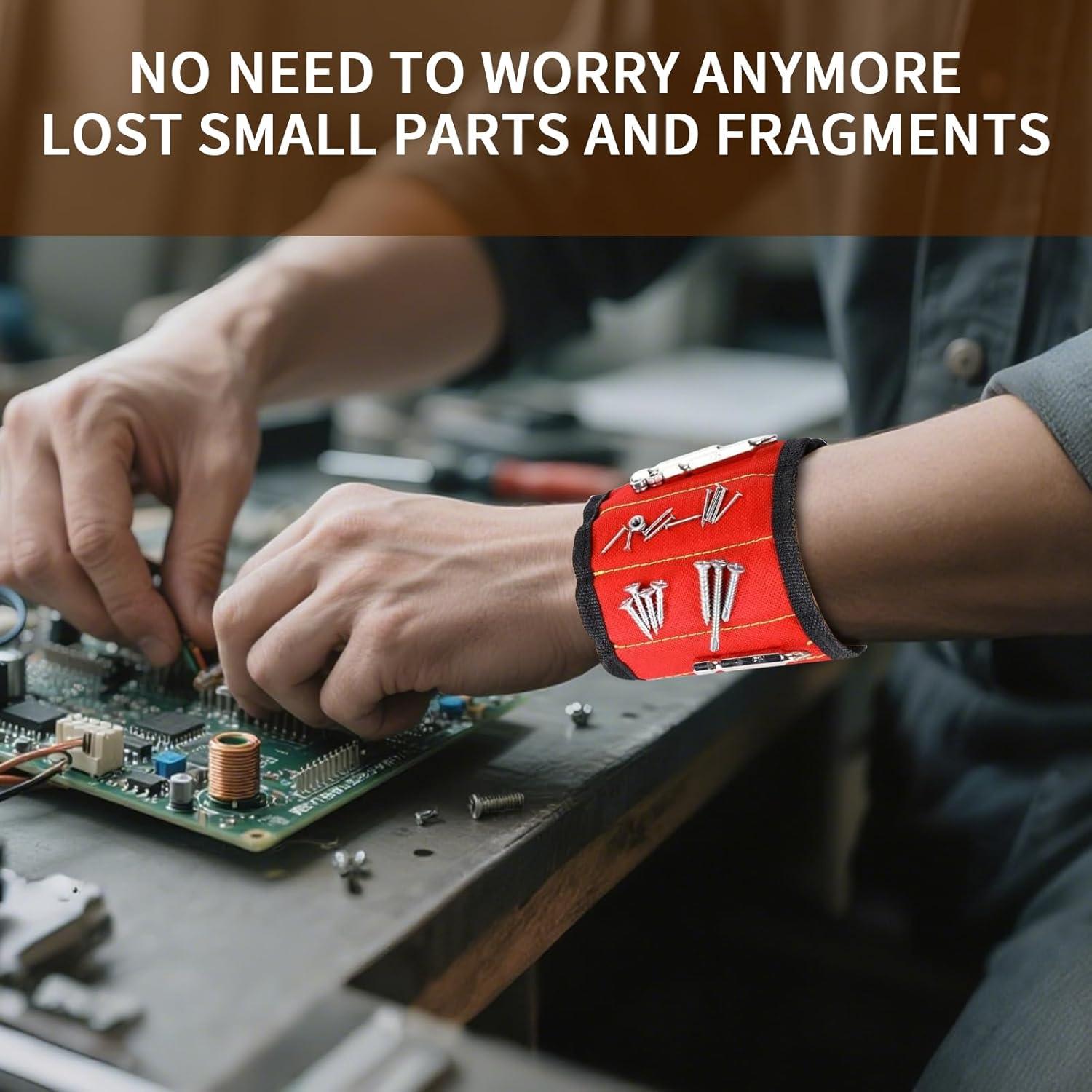 Paquete de 2 Pulseras Magnéticas EGGLION para Herramientas