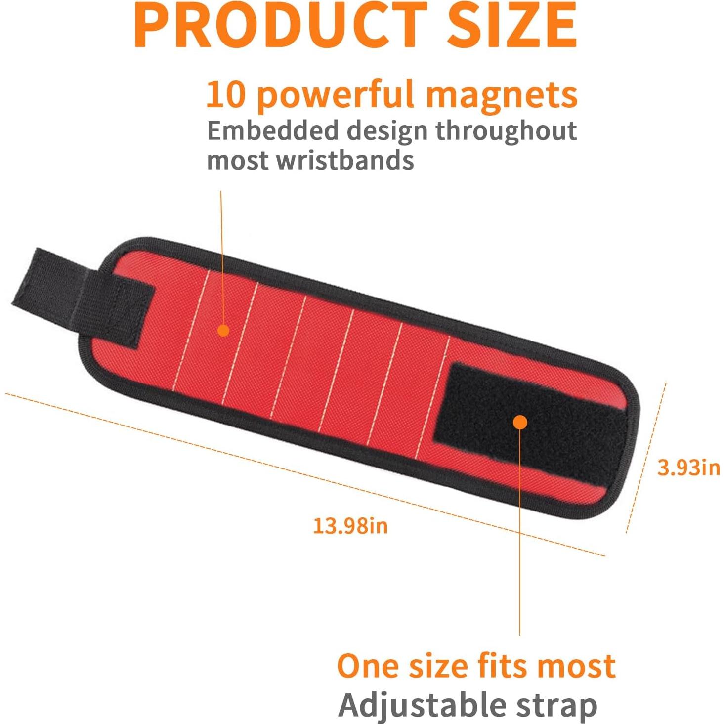 Paquete de 2 Pulseras Magnéticas EGGLION para Herramientas