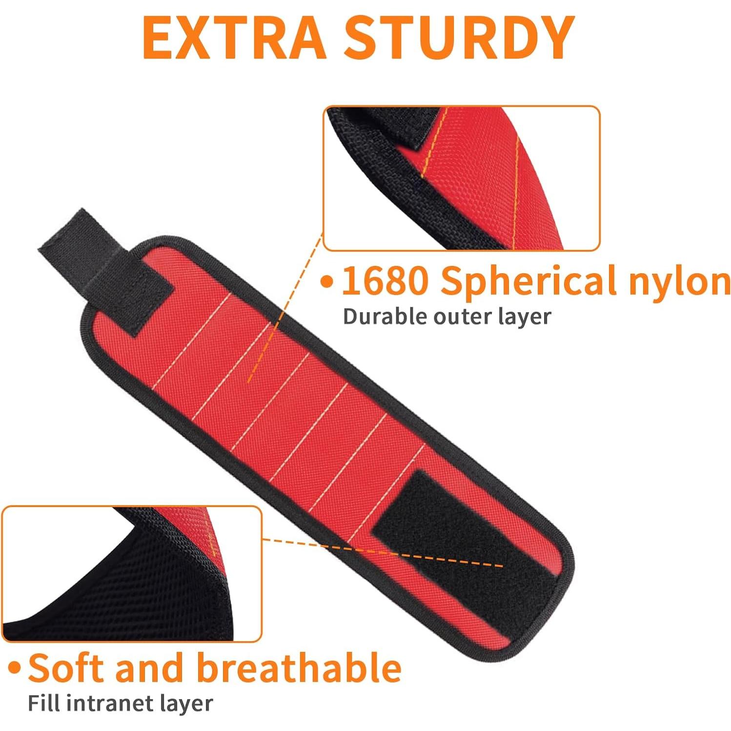 Paquete de 2 Pulseras Magnéticas EGGLION para Herramientas