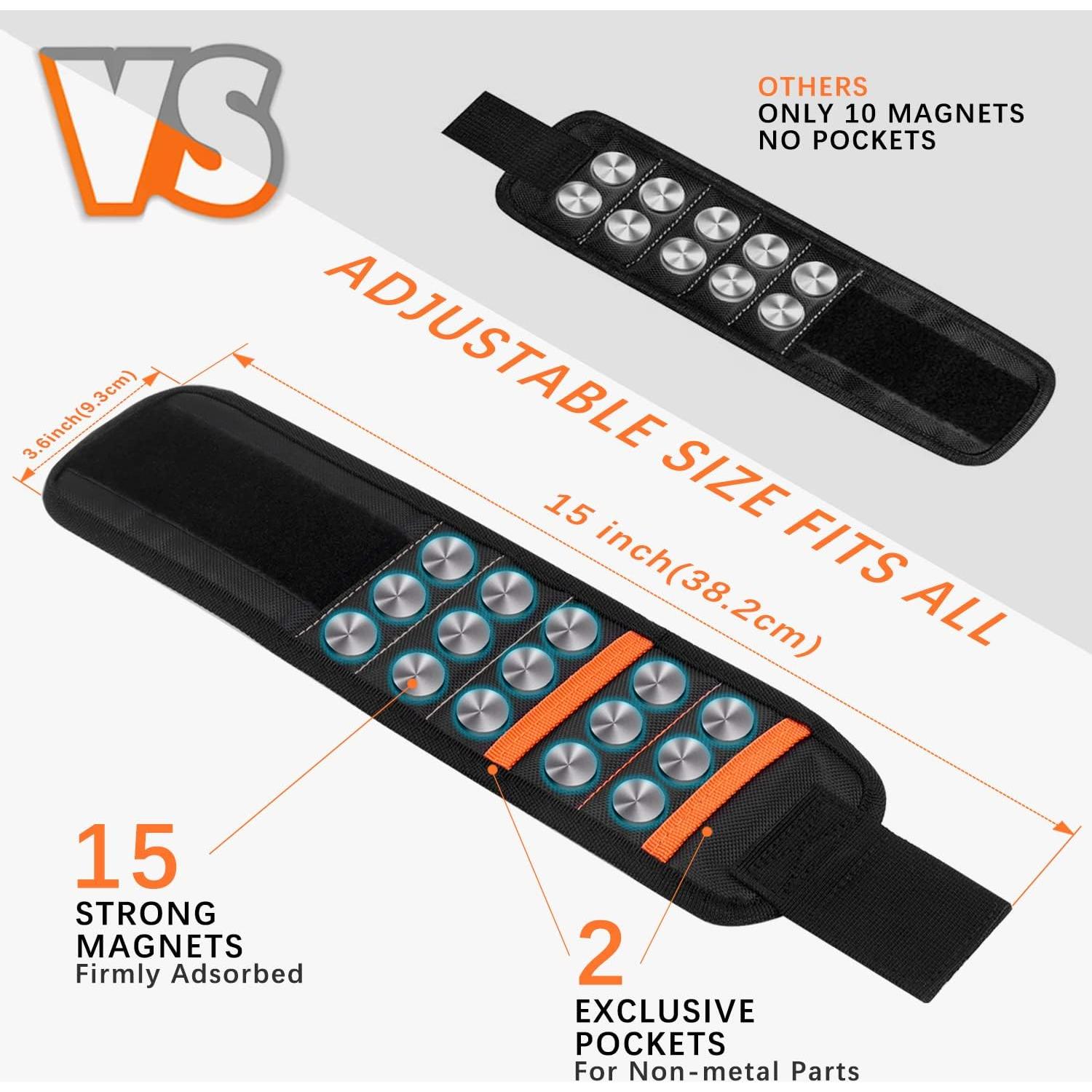 Banda de Muñeca Magnética Josetty con 15 Imanes Fuertes