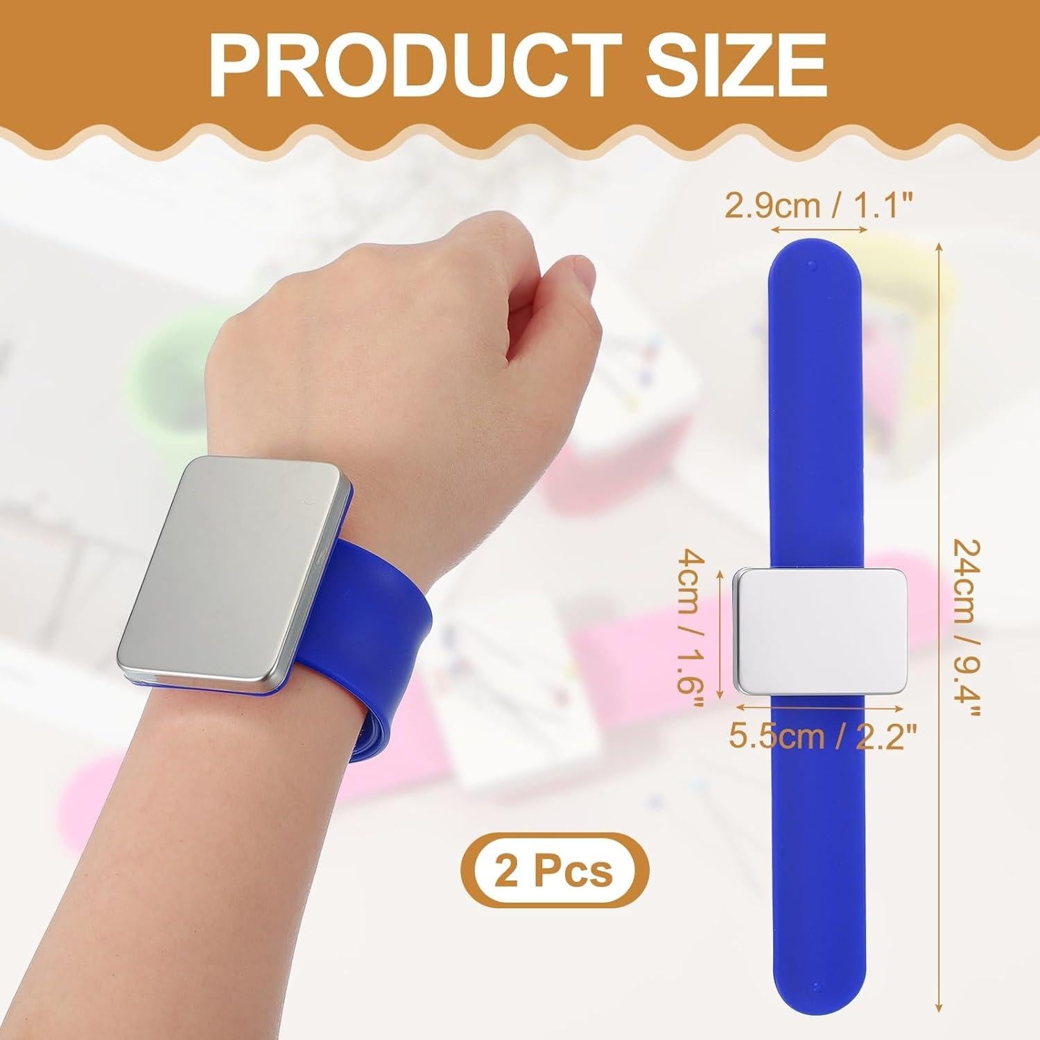 Cojines Magnéticos para Muñeca PATIKIL - 2 Pcs Azul