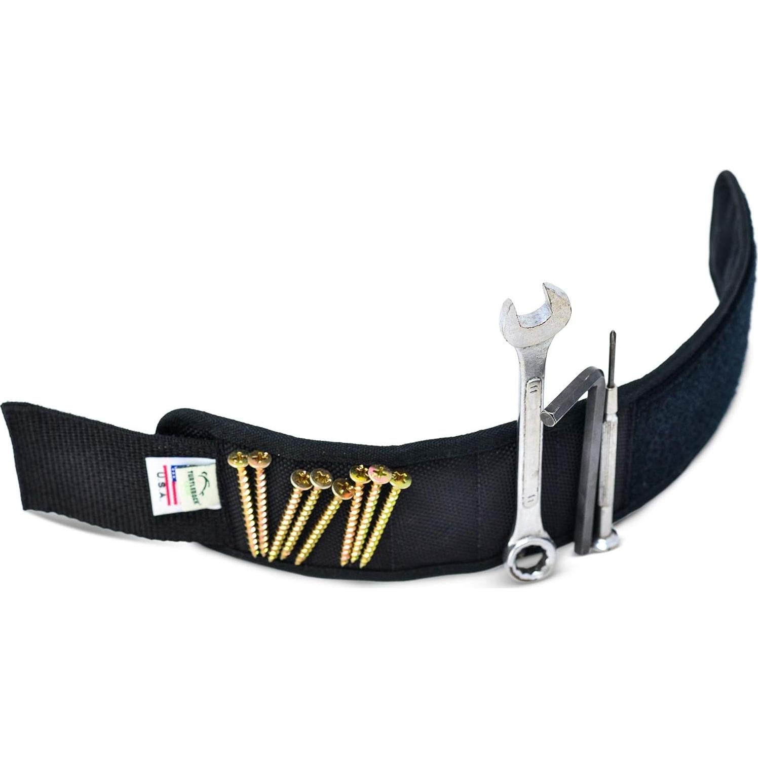 Banda Magnética de Muñeca Turtleback - Ajustable, Nylon, Negro