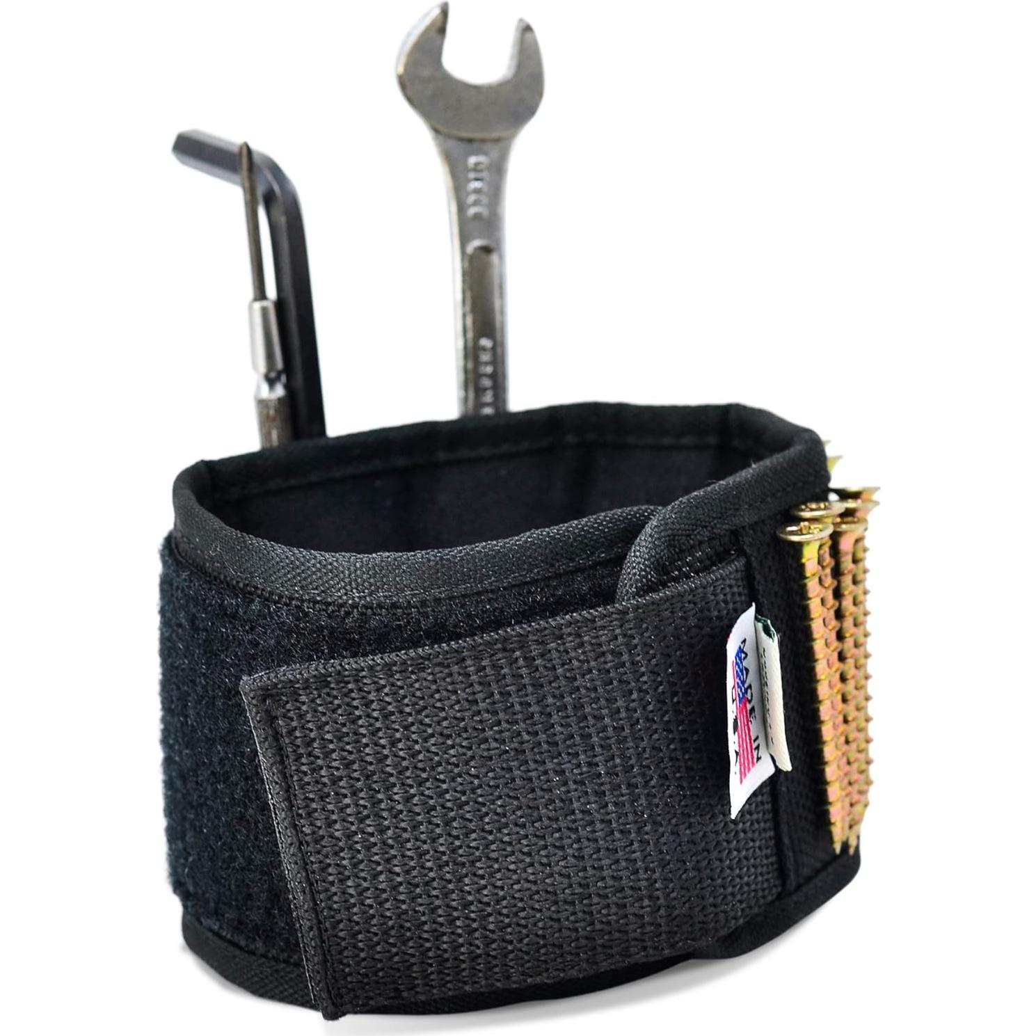 Banda Magnética de Muñeca Turtleback - Ajustable, Nylon, Negro