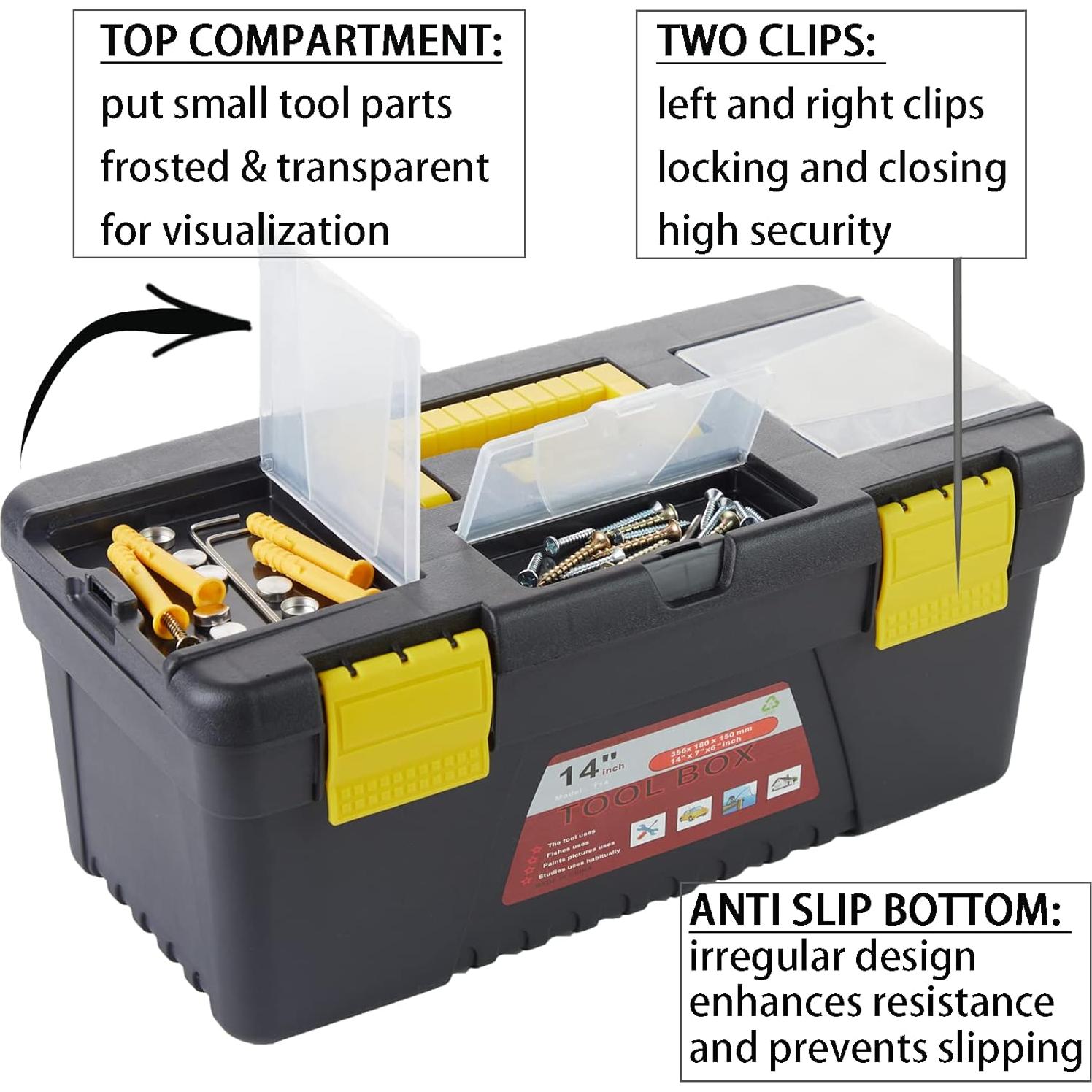 Caja de herramientas portátil STAHMFOVER 4 piezas 2.38 kg