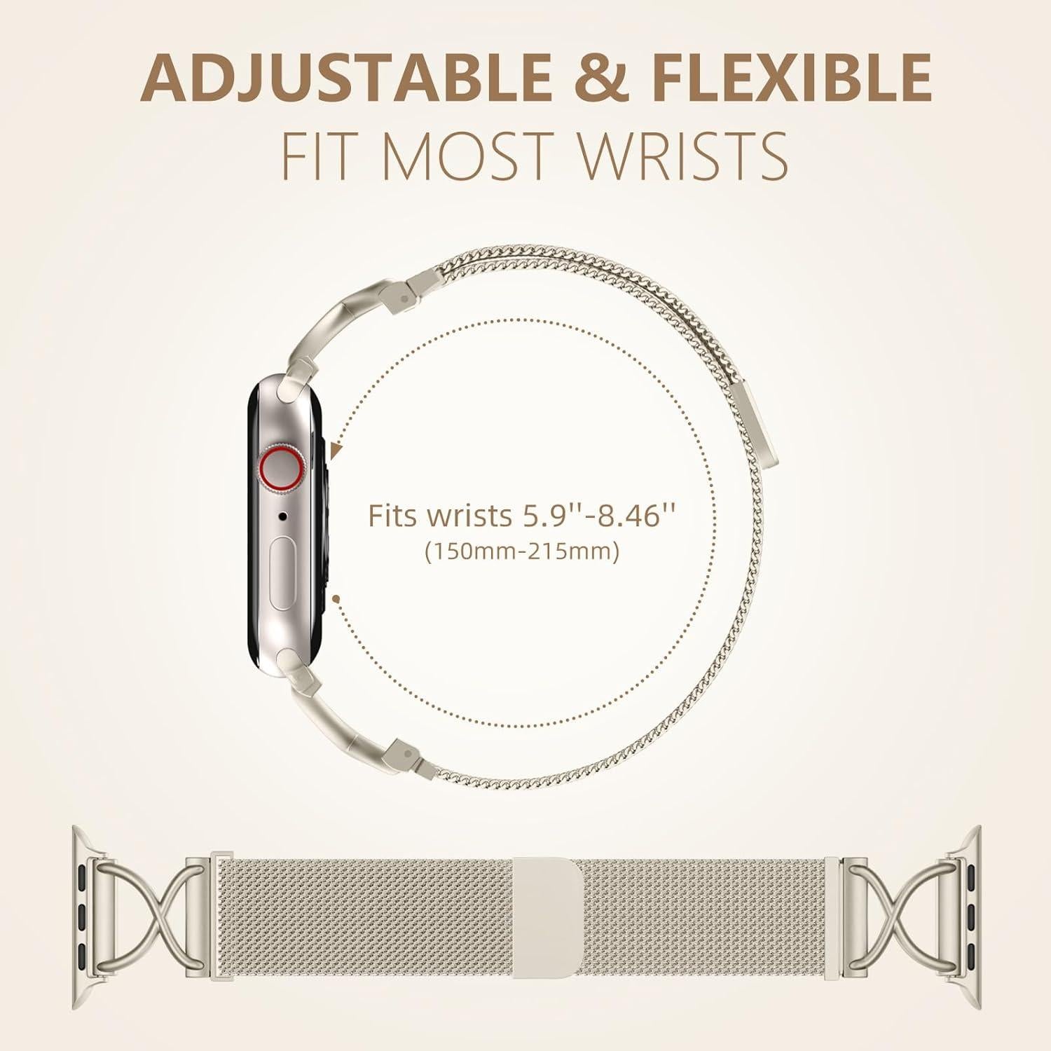 Correa de Metal Dirrelo para Apple Watch 38-44mm Mujeres