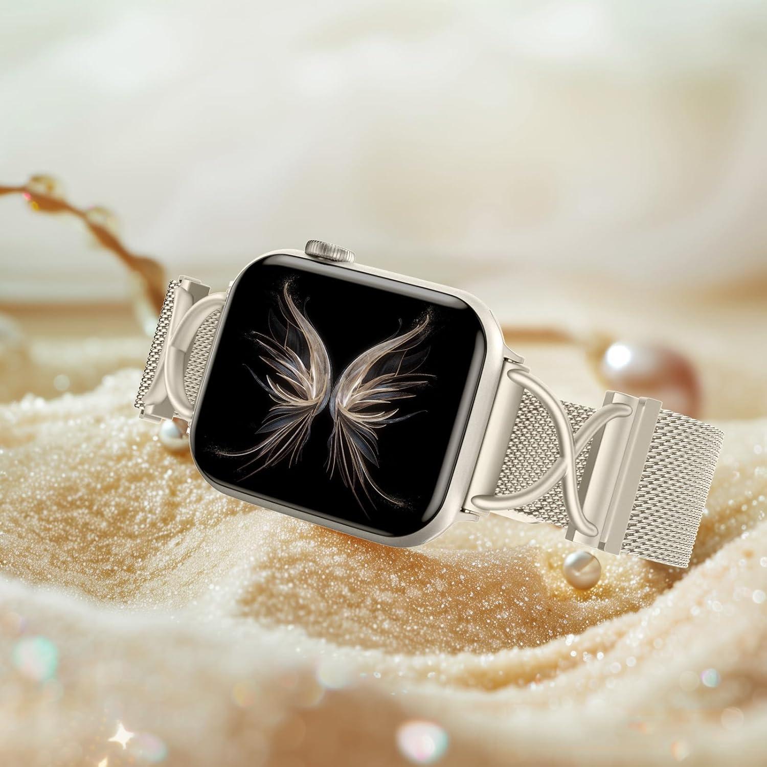 Correa de Metal Dirrelo para Apple Watch 38-44mm Mujeres