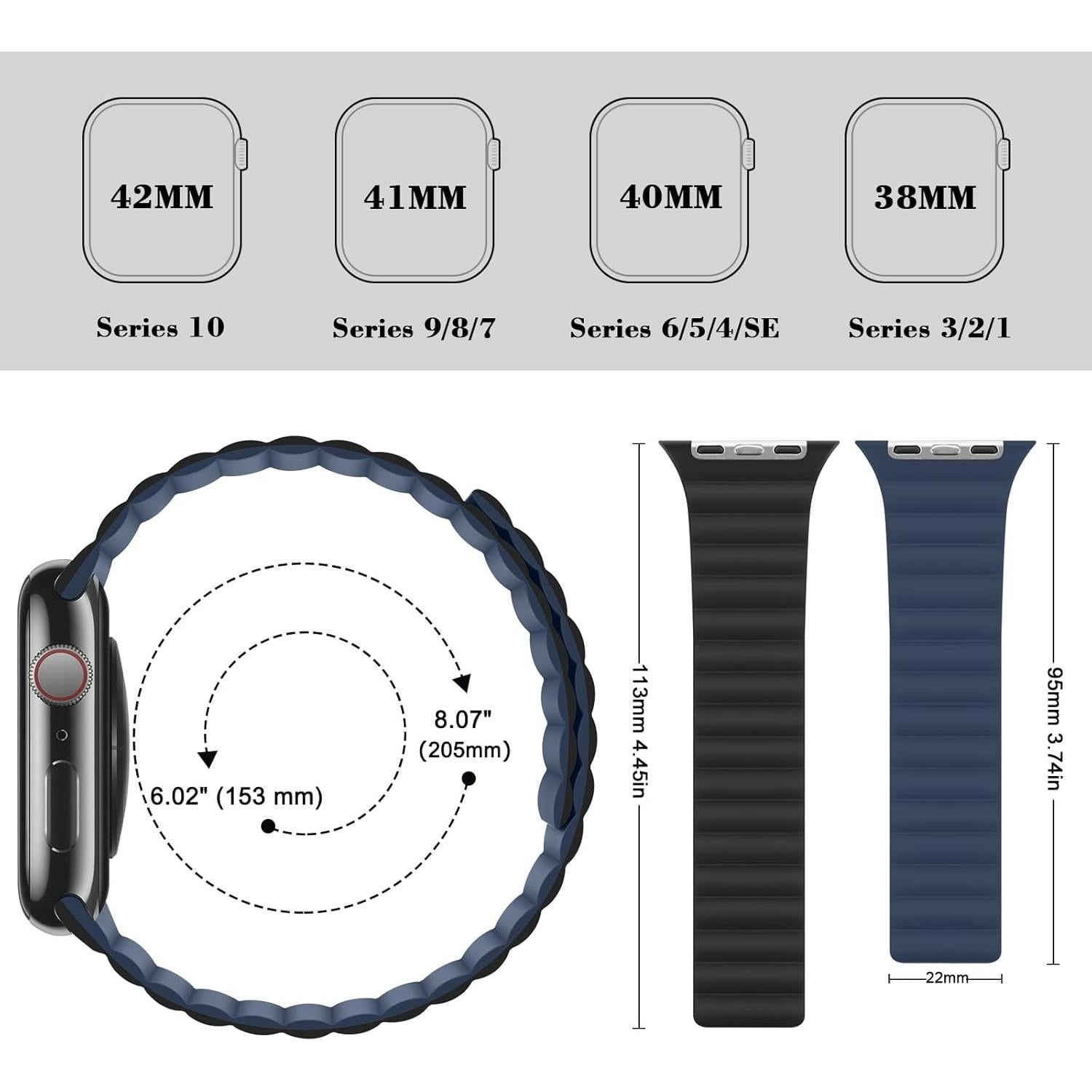 Banda Magnética Reversible HITZEE para Apple Watch 38-42mm