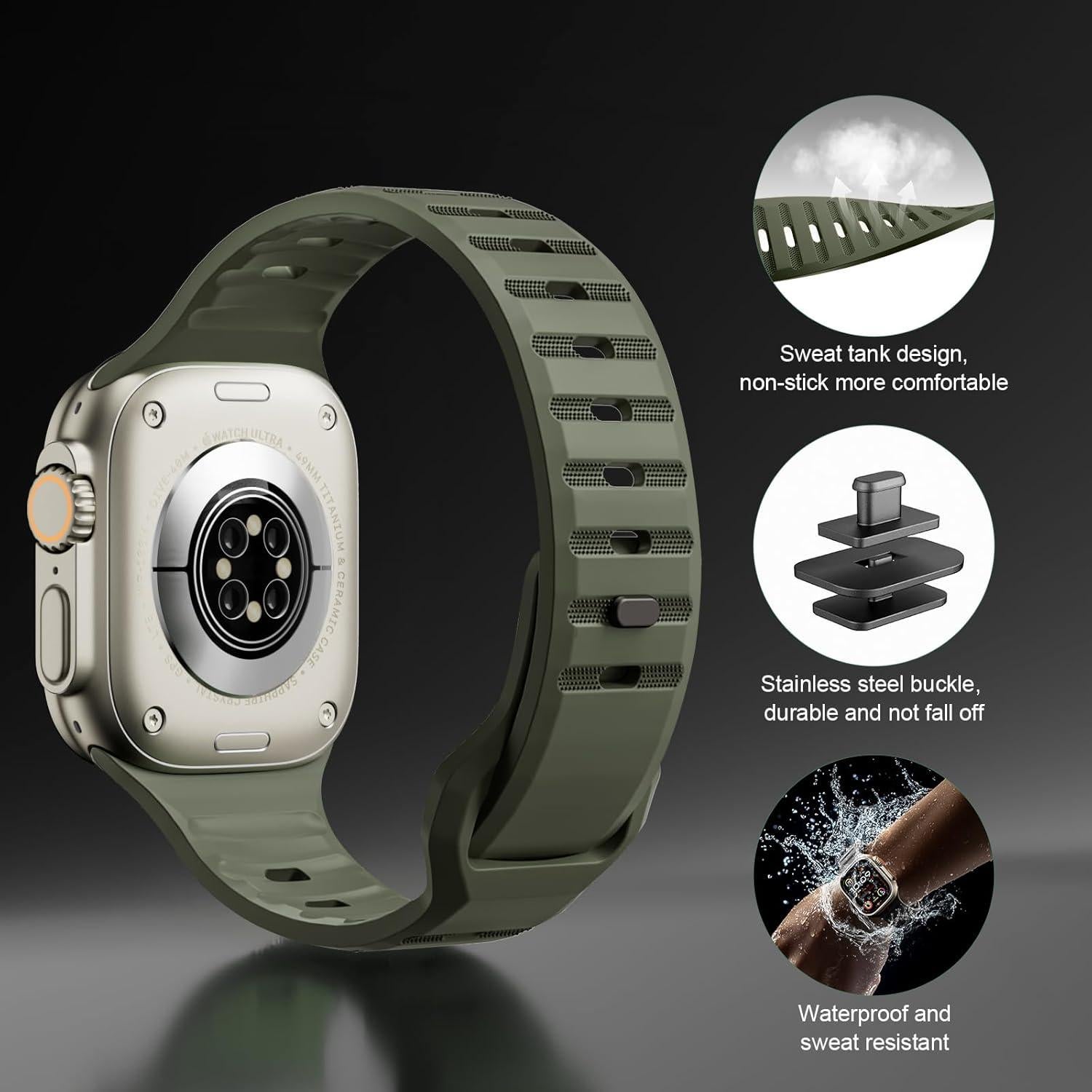 Correa DMMG para Apple Watch Ultra 49/46/45/44mm - 2 Pack Silicona