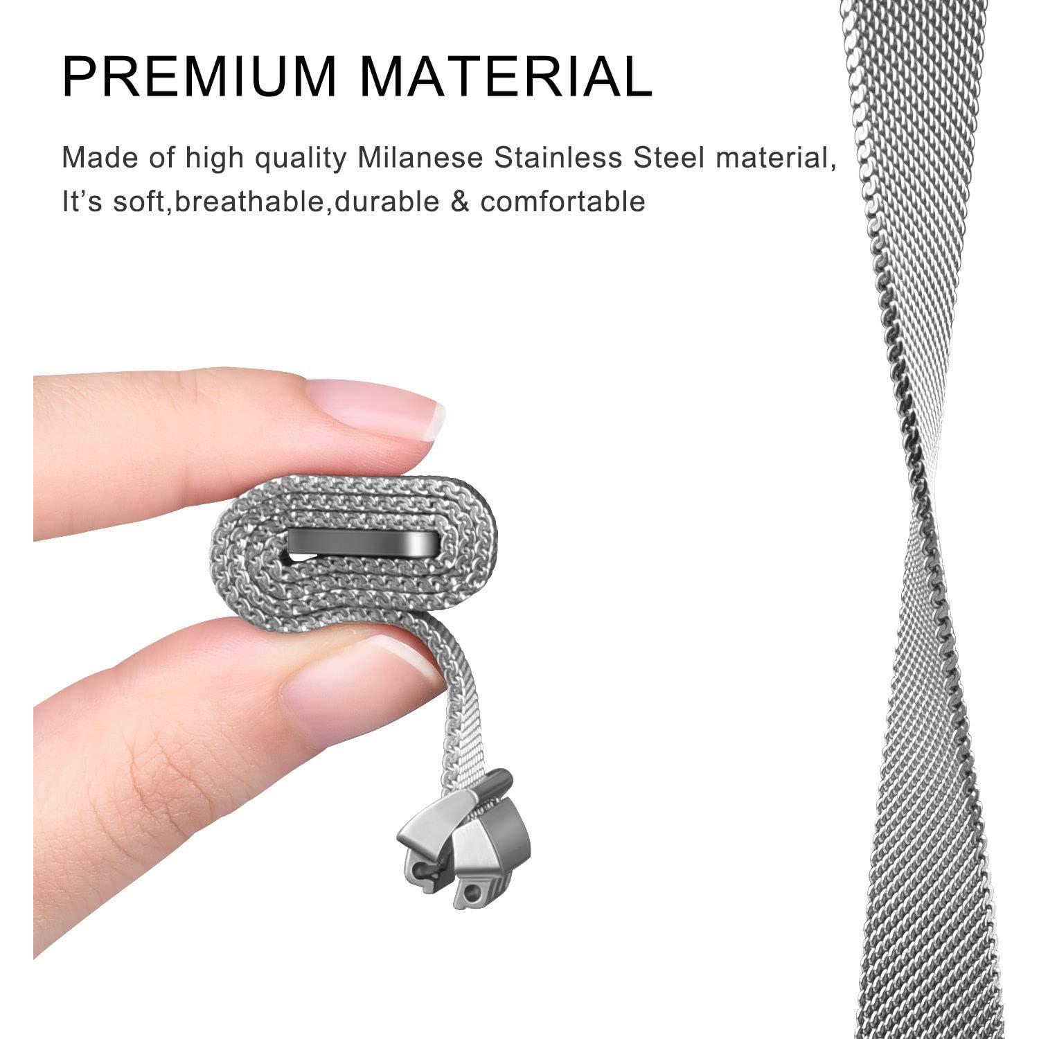 Brazalete Amzpas de Acero Inoxidable para Fitbit Inspire 2/HR