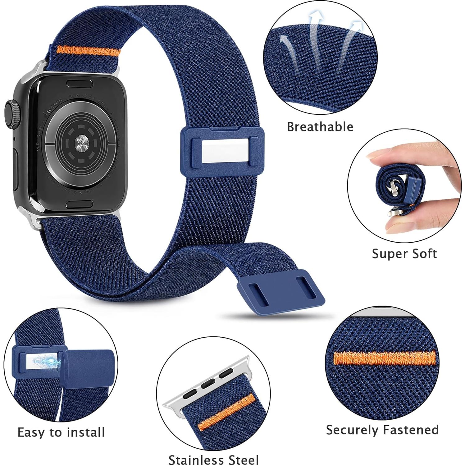 Correa de Nailon Elástica Cindgress para Apple Watch 44mm 45mm 46mm