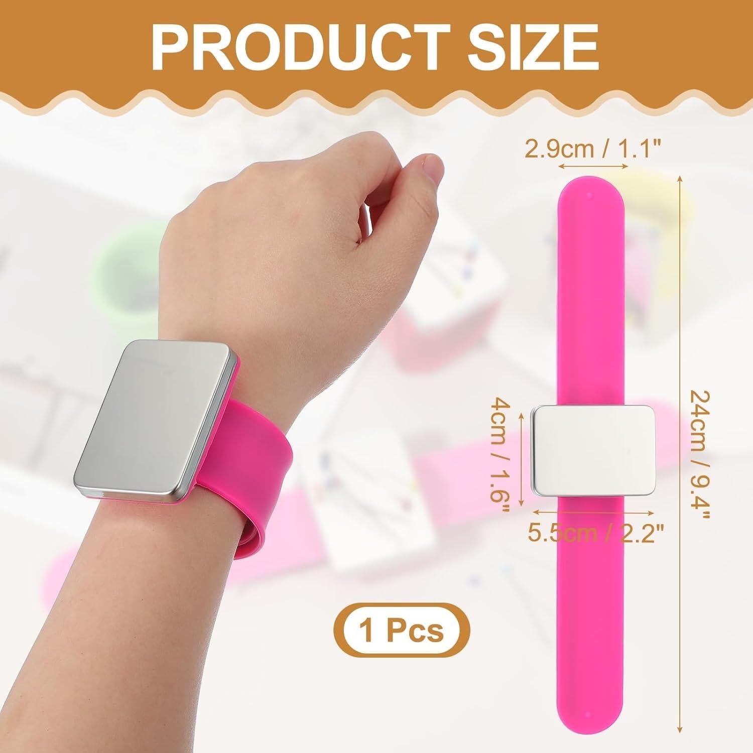 Cojín Magnético para Alfileres de Muñeca PATIKIL - Rojo Rosa