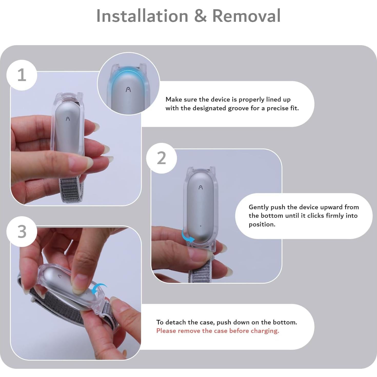 Funda de PC TUDIA para Grabadora AI NotePin + Pulsera Ajustable