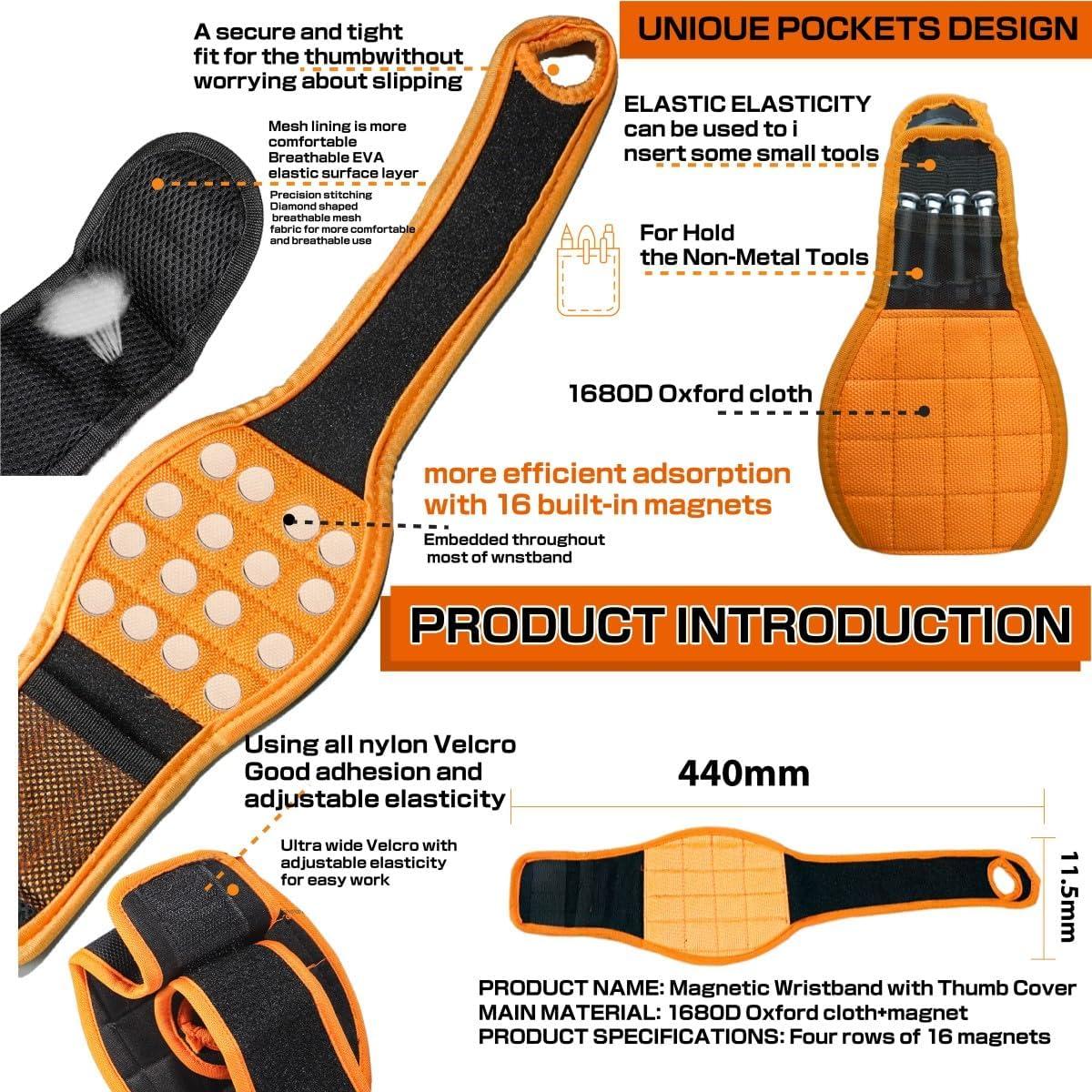 Banda de Muñeca Magnética Fulundi con 16 Imanes - Nylon