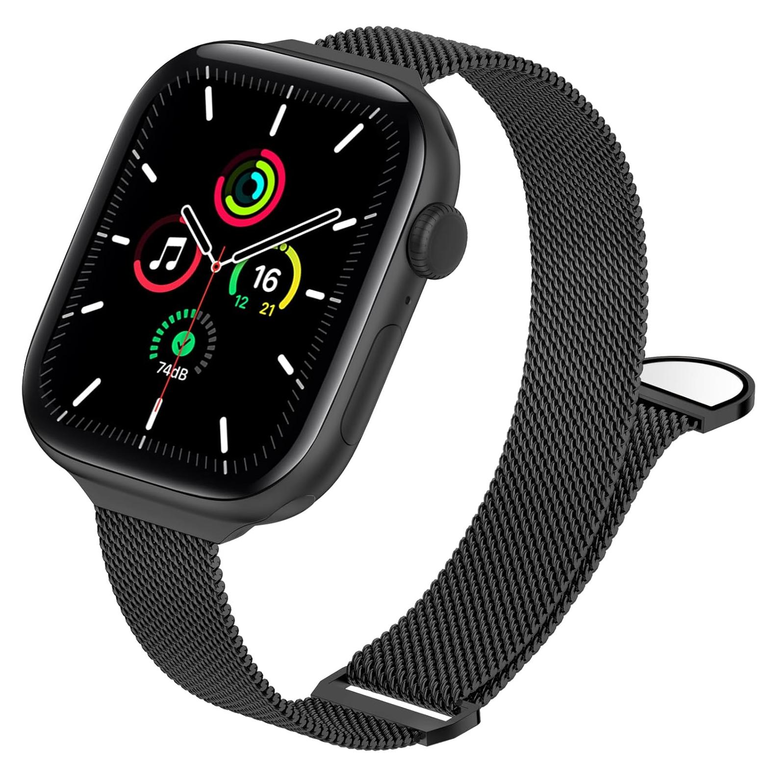 Banda de Metal Milanesa JKD para Apple Watch Mujeres 38-46mm