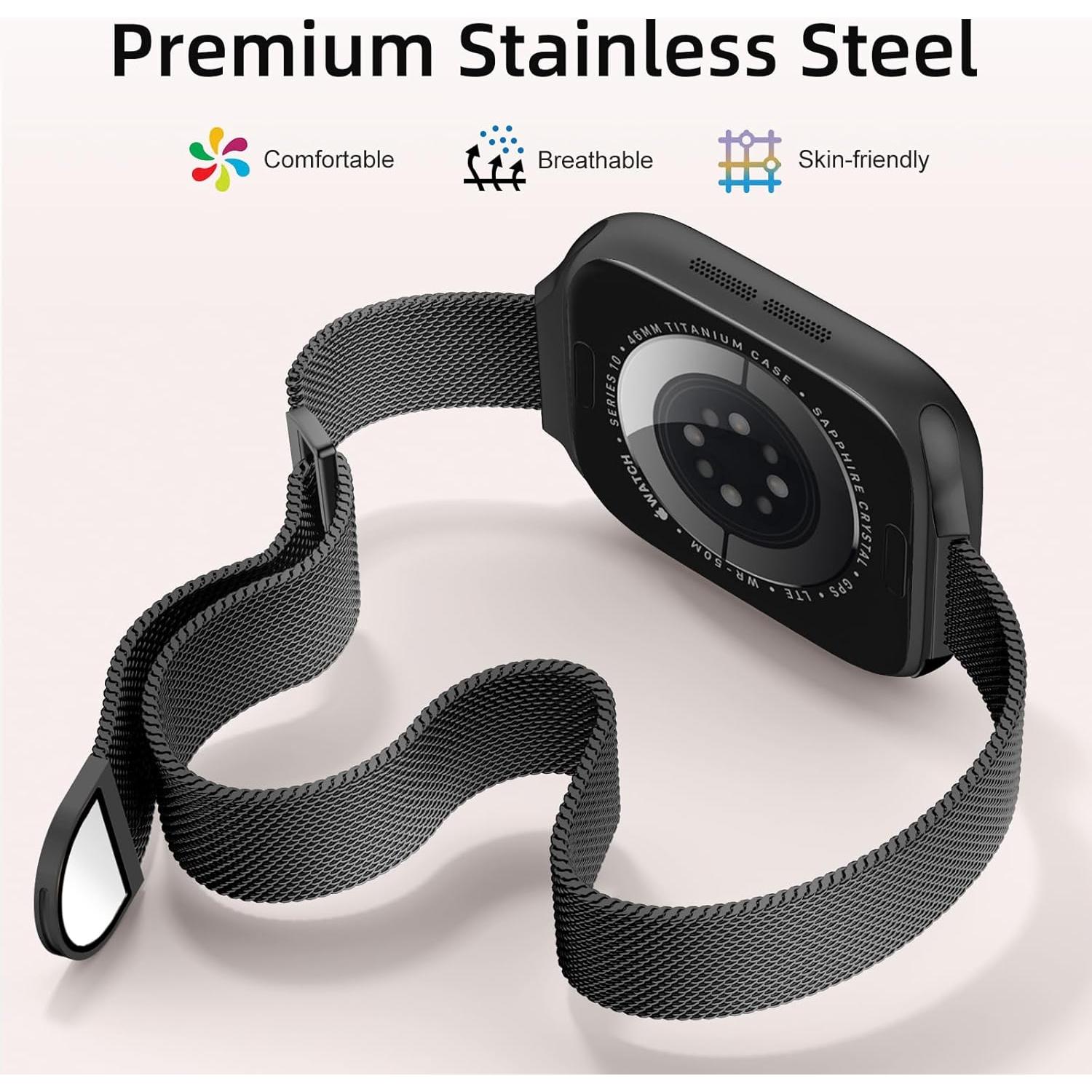 Banda de Metal Milanesa JKD para Apple Watch Mujeres 38-46mm