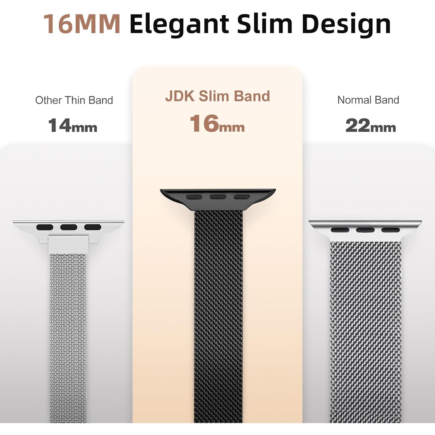 Banda de Metal Milanesa JKD para Apple Watch Mujeres 38-46mm