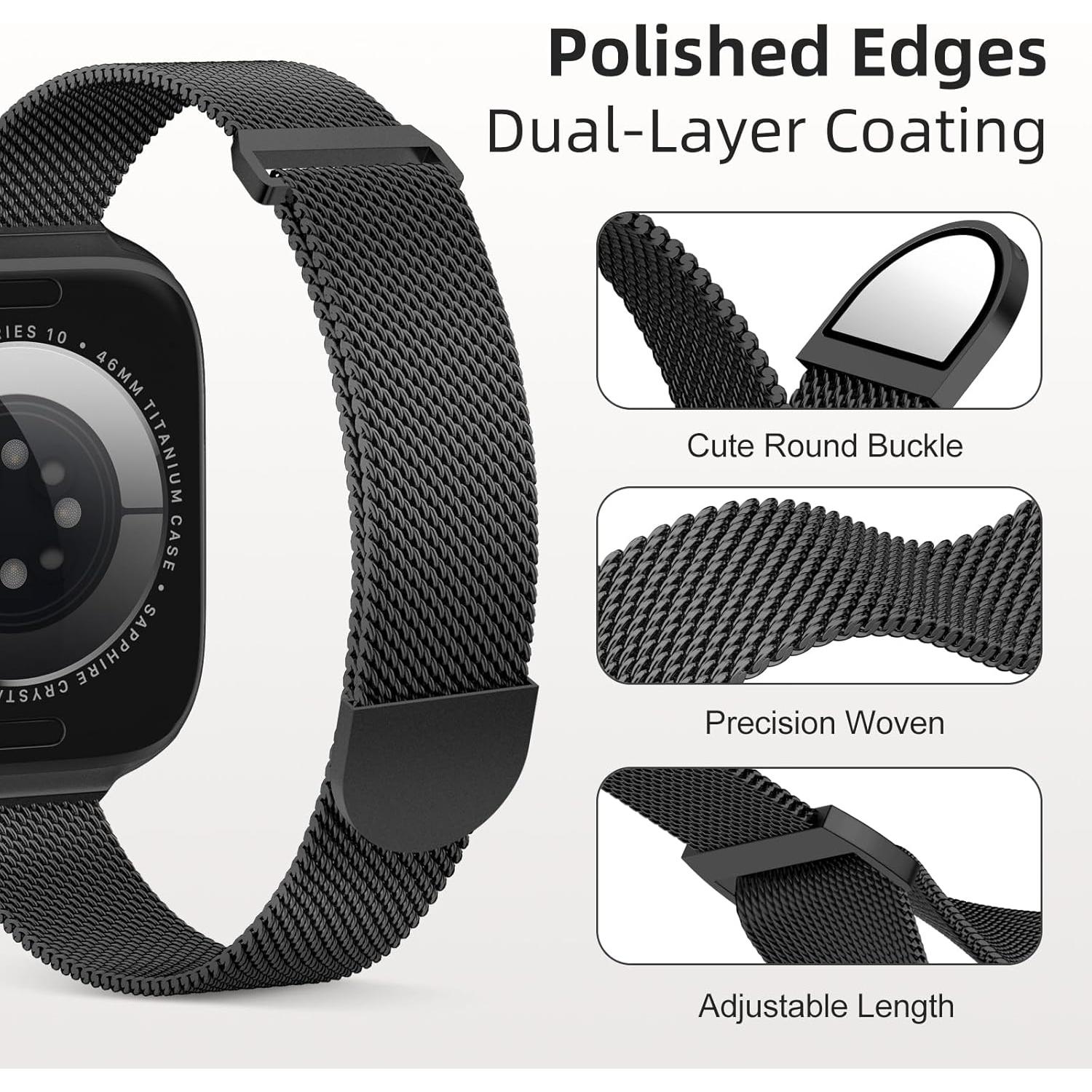 Banda de Metal Milanesa JKD para Apple Watch Mujeres 38-46mm