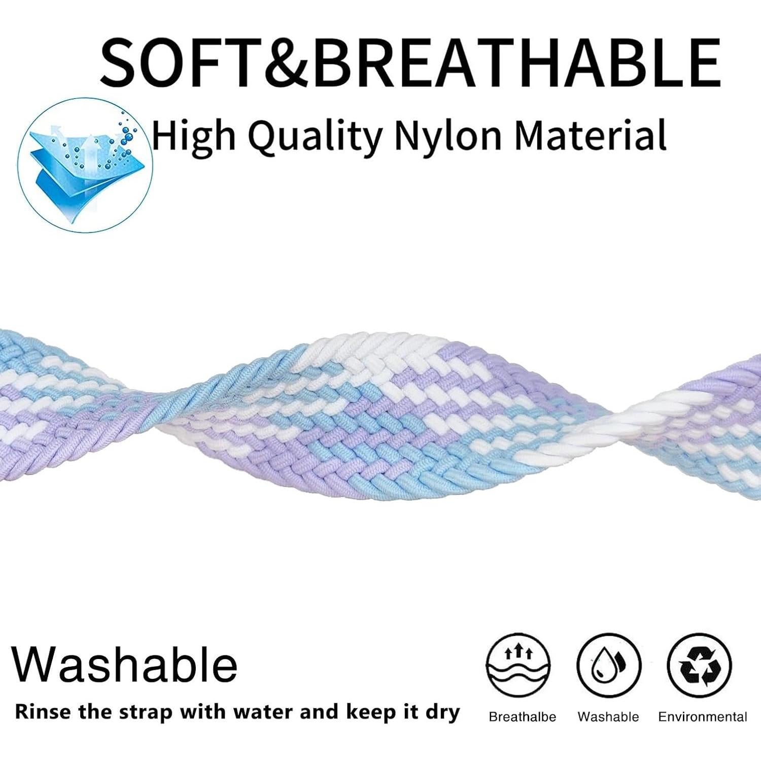 Banda de Reloj de Nylon Elástico Trenzado Abanen 38-49mm