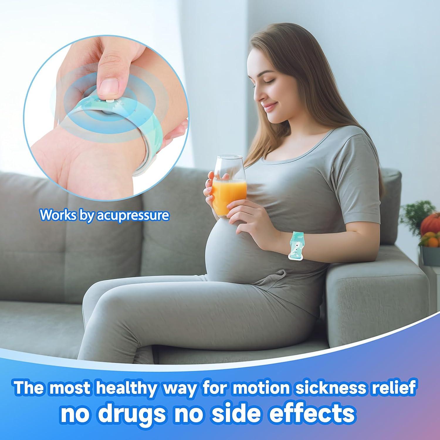 Banda para Mareos LYJEE Ajustable Alivio Nauseas Azul