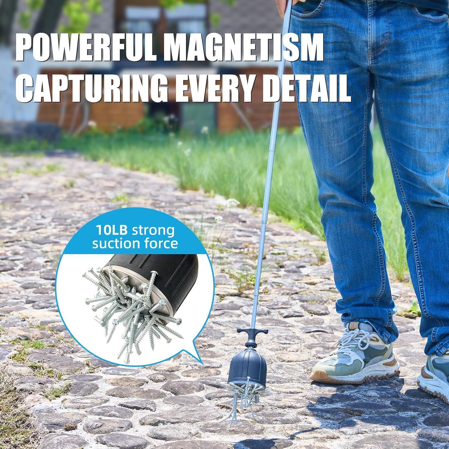 Varita Magnética Telescópica GREATMAG 10LB Negra para Recogida