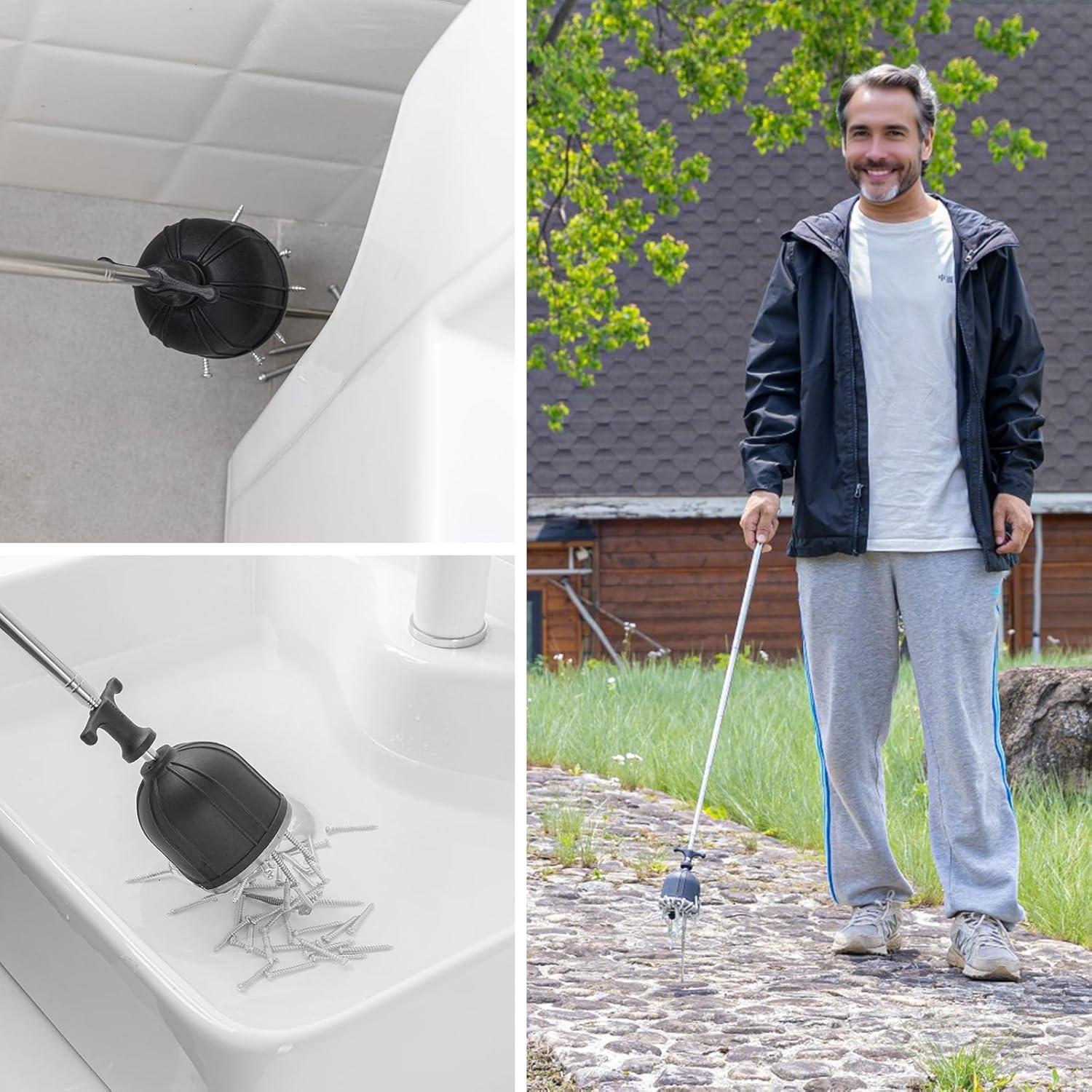 Varita Magnética Telescópica GREATMAG 10LB Negra para Recogida