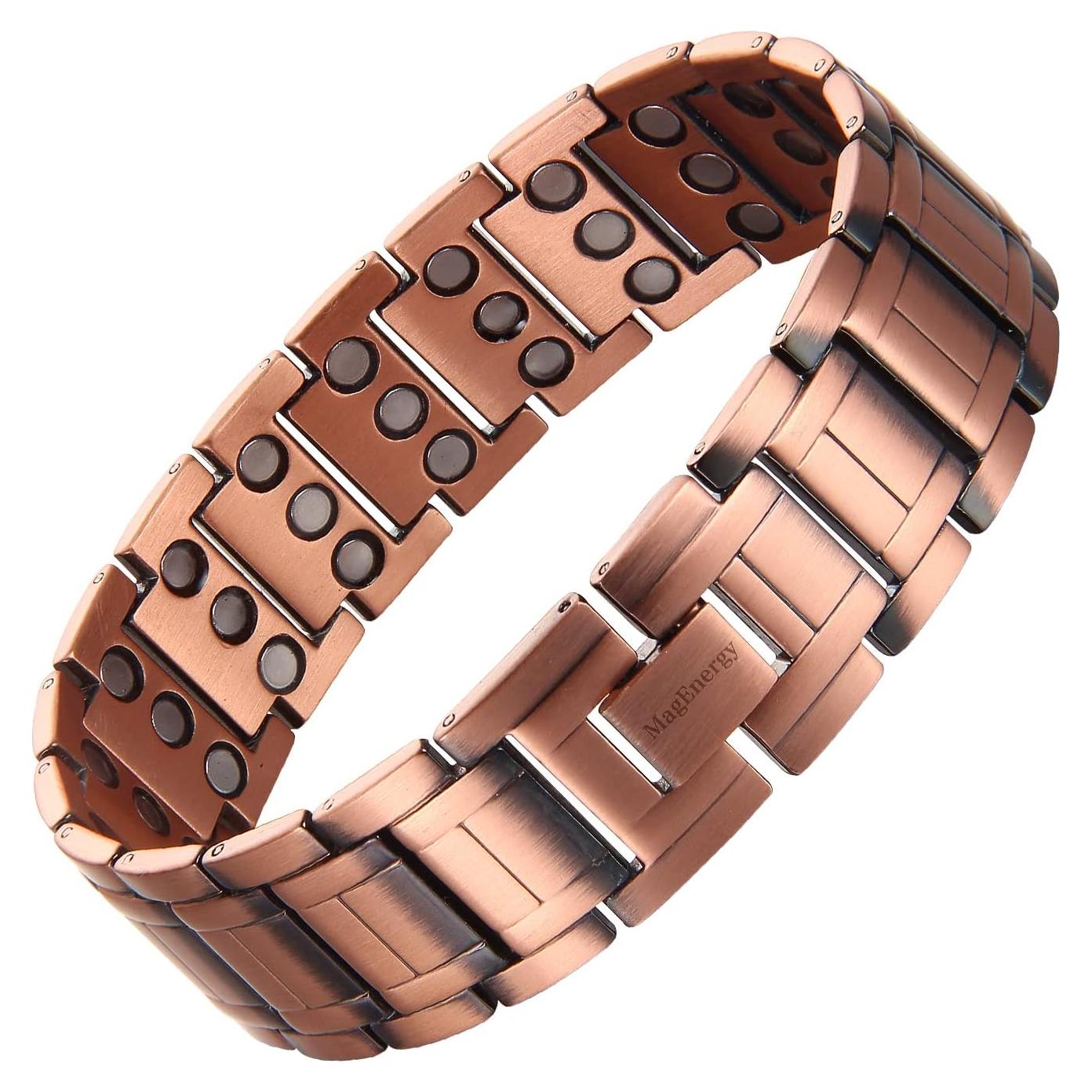 Pulsera Magnética de Cobre MagEnergy para Hombres 23 cm