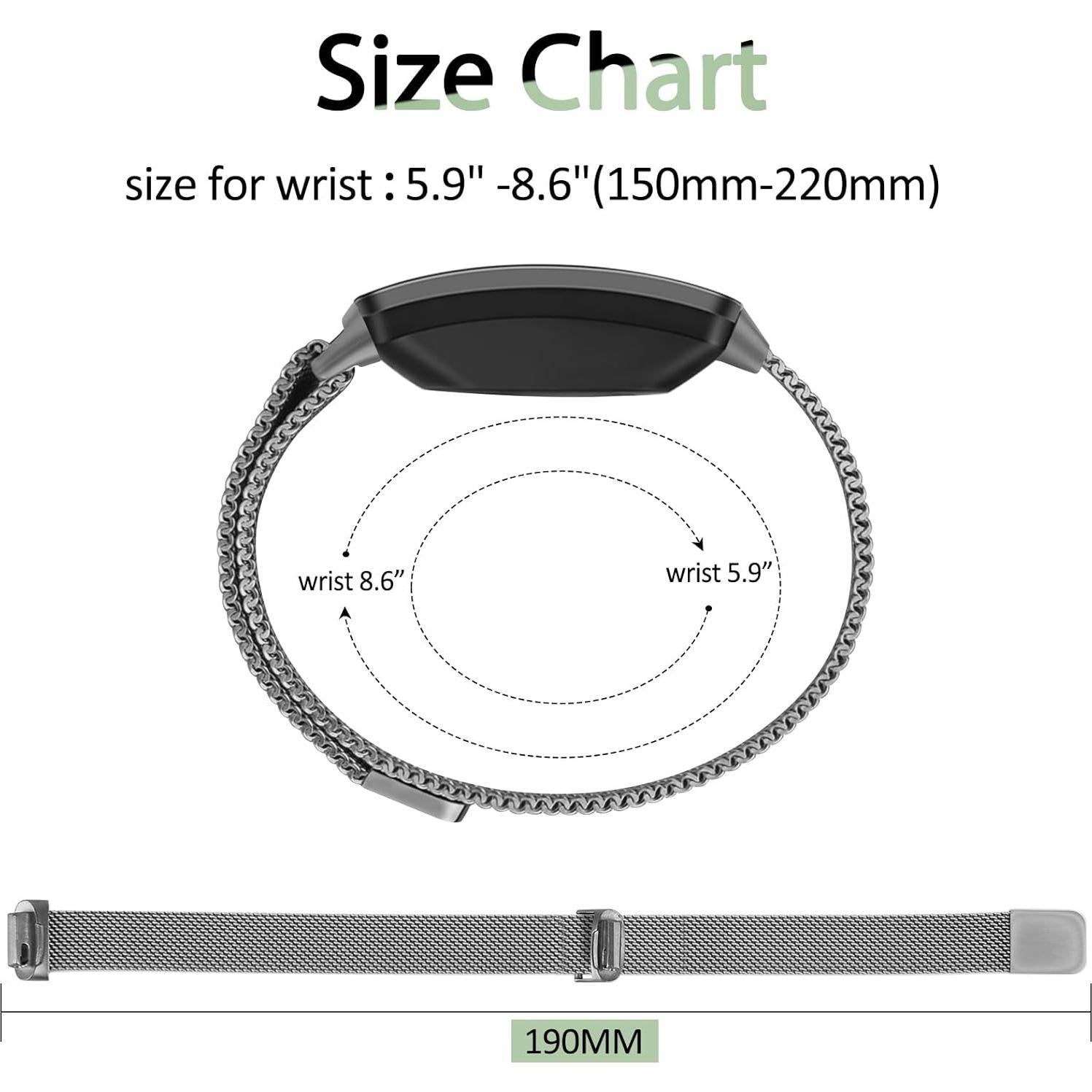 Banda de Acero Inoxidable Vanjua para Fitbit Inspire 2/3