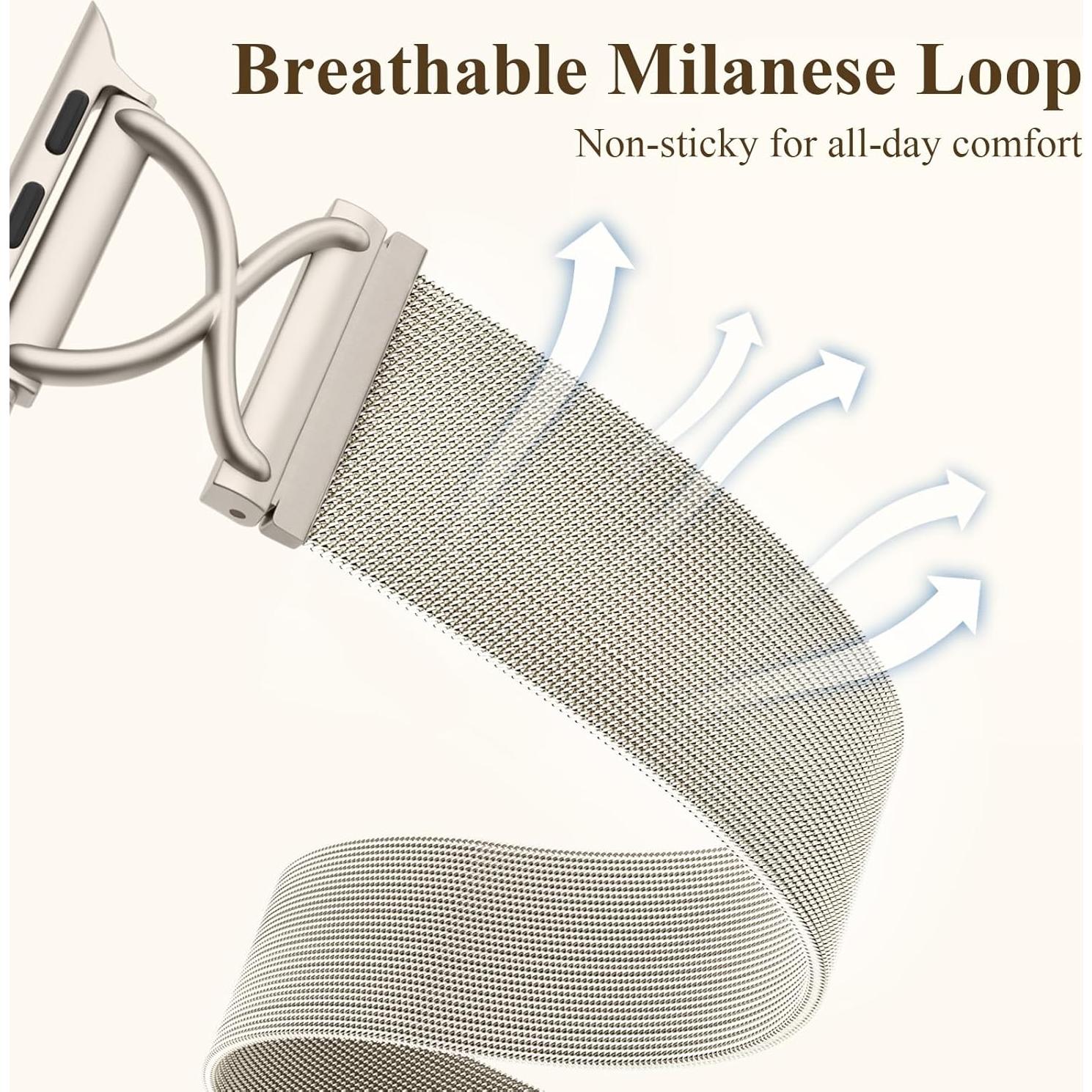 Banda Magnética de Acero Inoxidable Rabini para Apple Watch 38-49mm