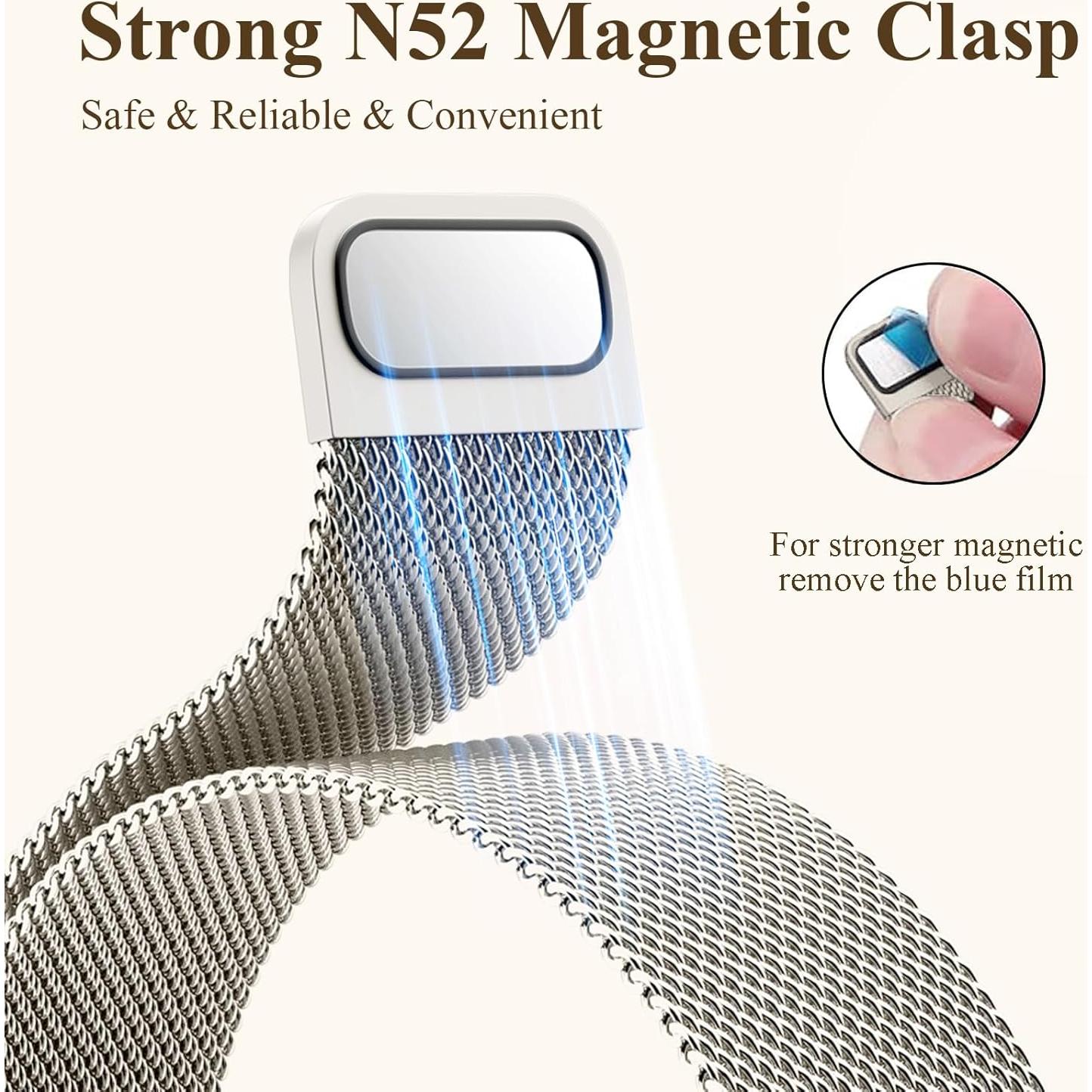 Banda Magnética de Acero Inoxidable Rabini para Apple Watch 38-49mm