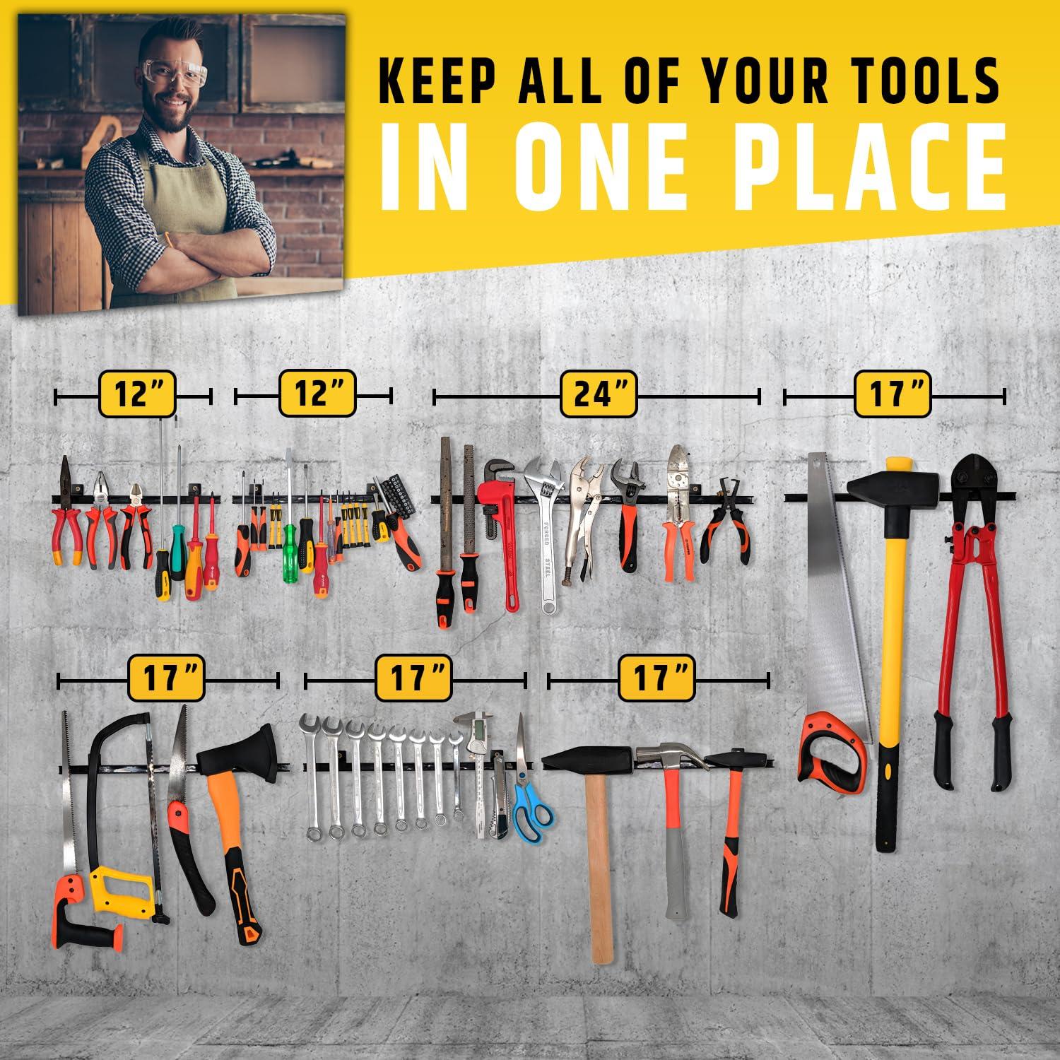 Soportes Magnéticos para Herramientas HMmagnets 12" (30.48 cm) - Paquete de 4