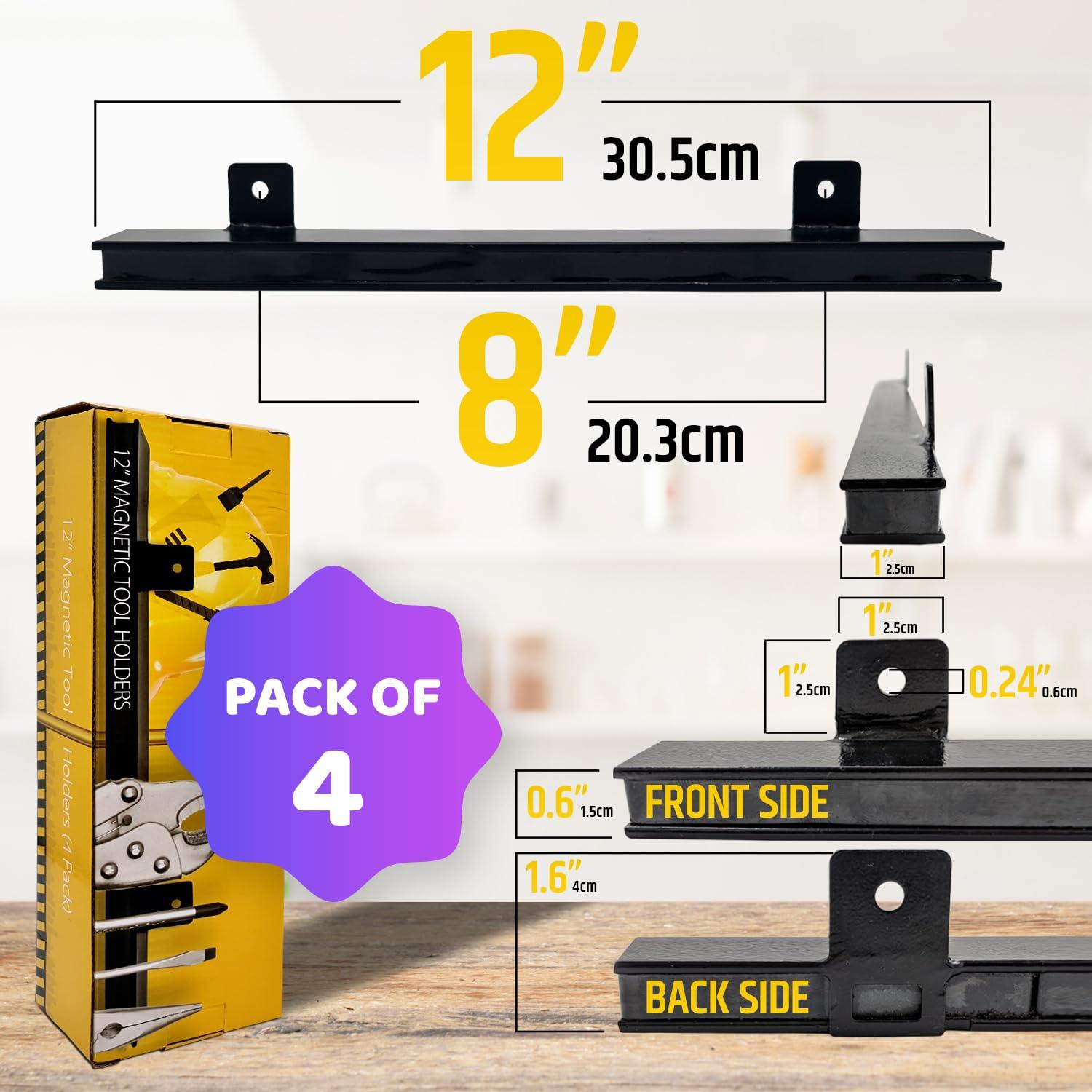 Soportes Magnéticos para Herramientas HMmagnets 12" (30.48 cm) - Paquete de 4