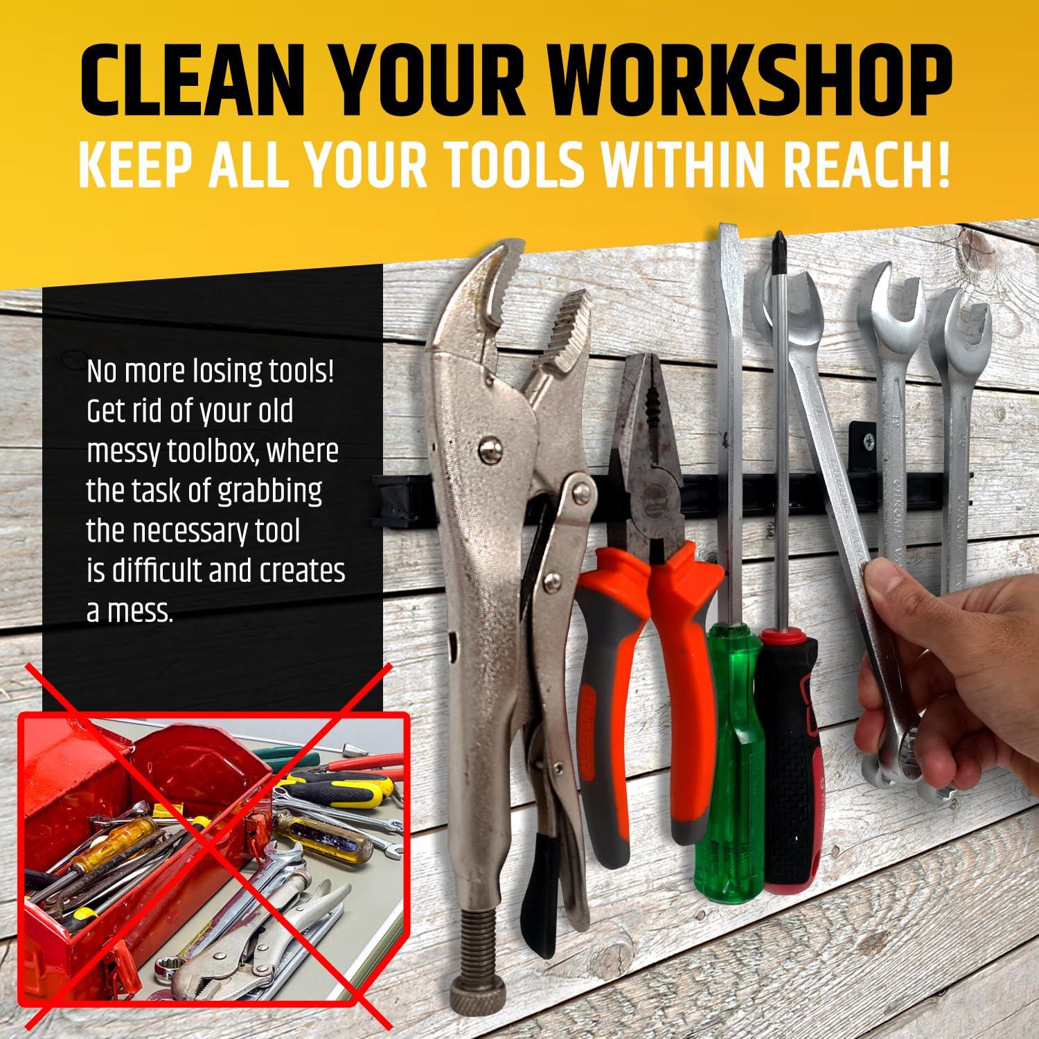 Soportes Magnéticos para Herramientas HMmagnets 12" (30.48 cm) - Paquete de 4