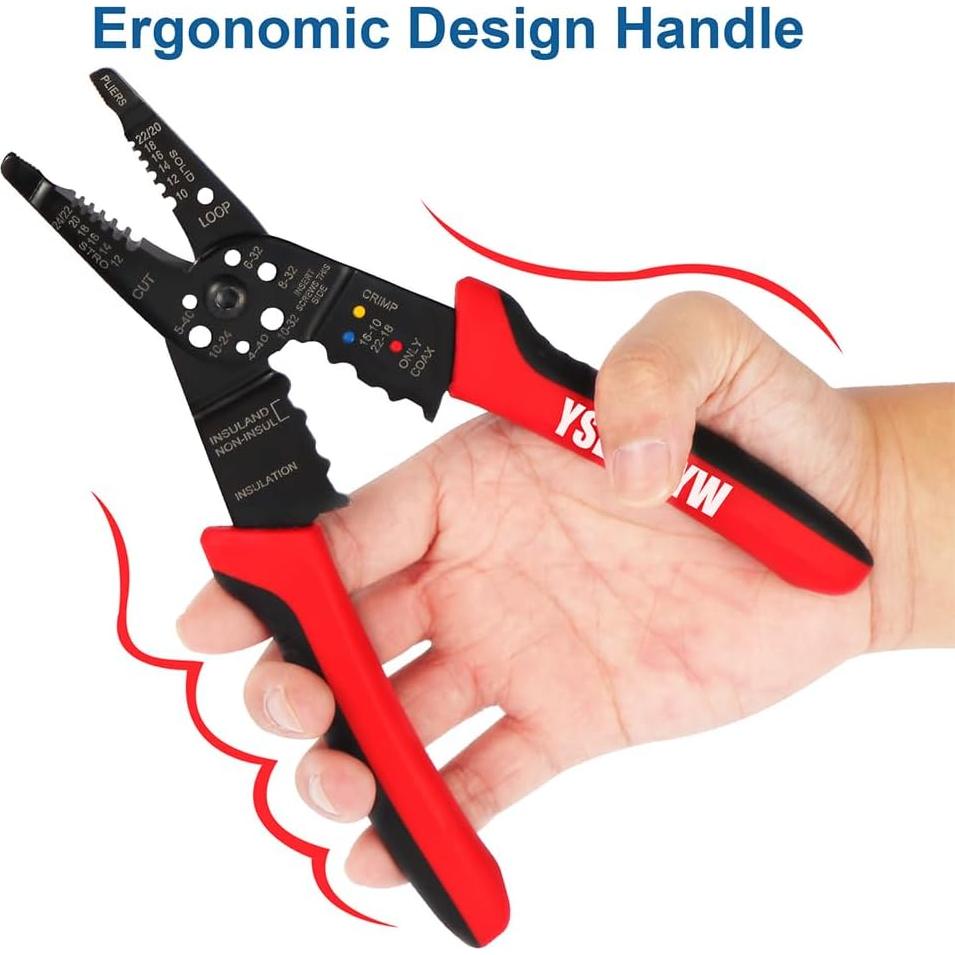 Destripador de Cables YsDiYxYw 20.32cm 10-22 AWG Multifuncional