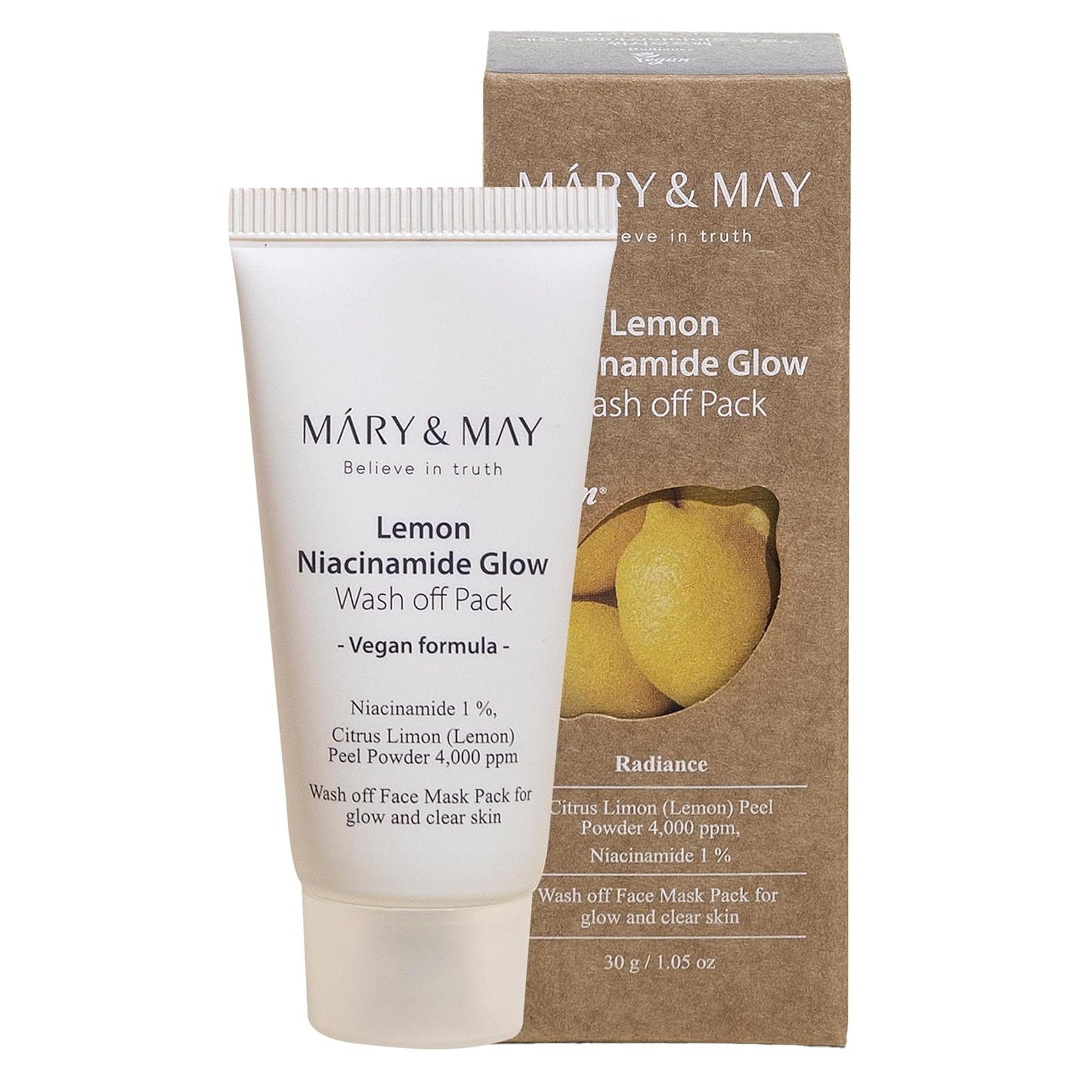 Mascarilla Facial Lavable Mary&May Limón y Niacinamida 30g